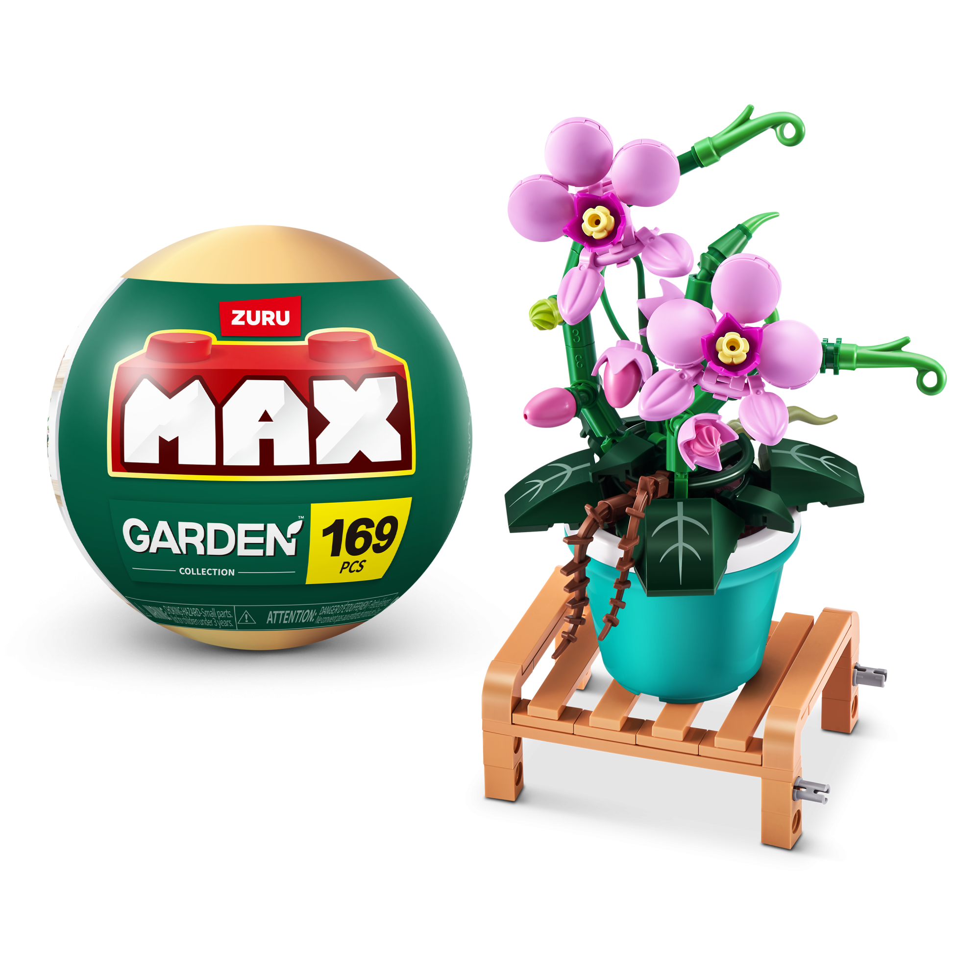 Игровой набор конструктор ZURU MAX Premium Garden Building Bricks Collection (до 233 деталей)