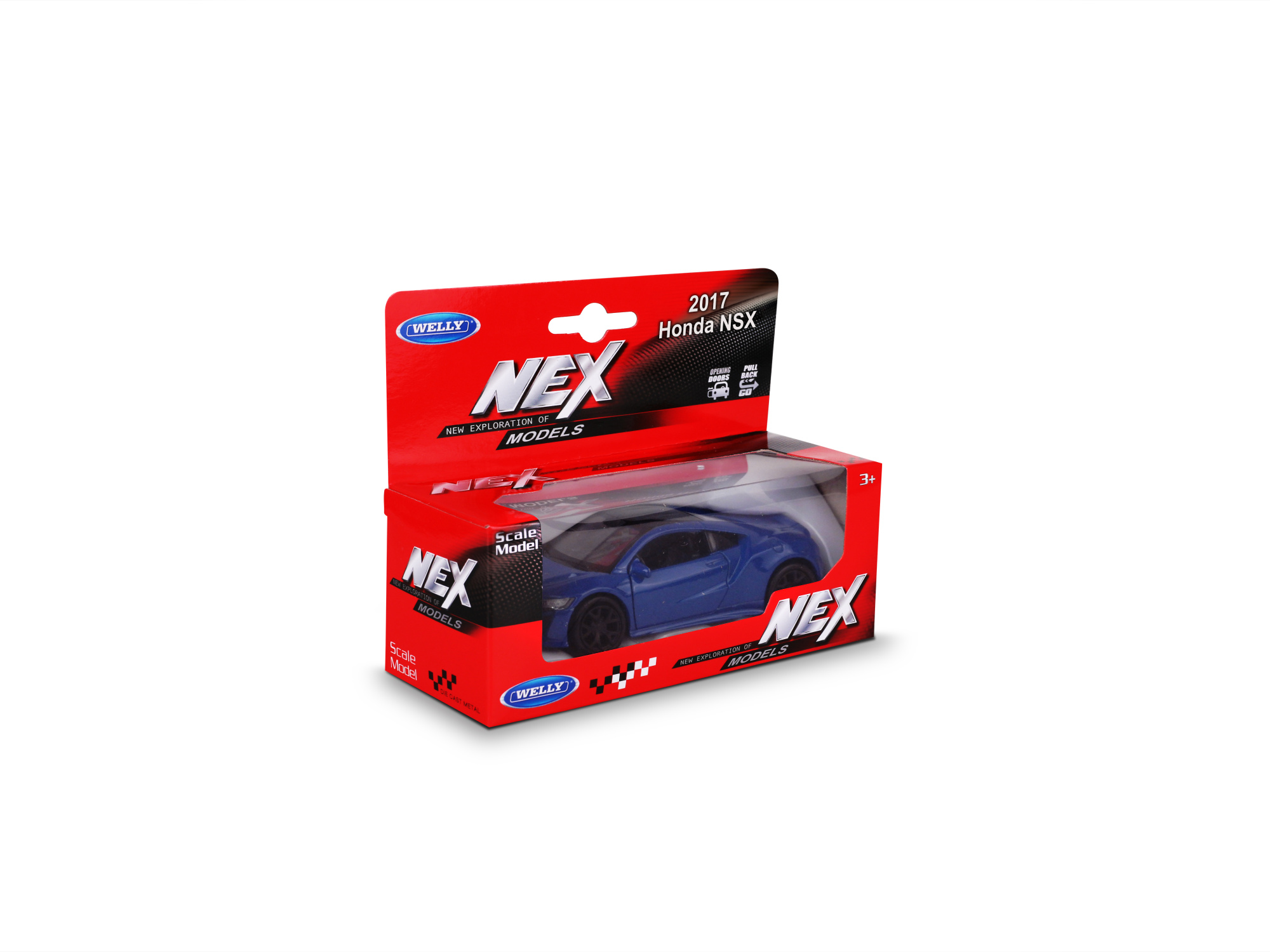 Машинка WELLY 1:38 Honda NSX, пруж. мех., цвет в асс.