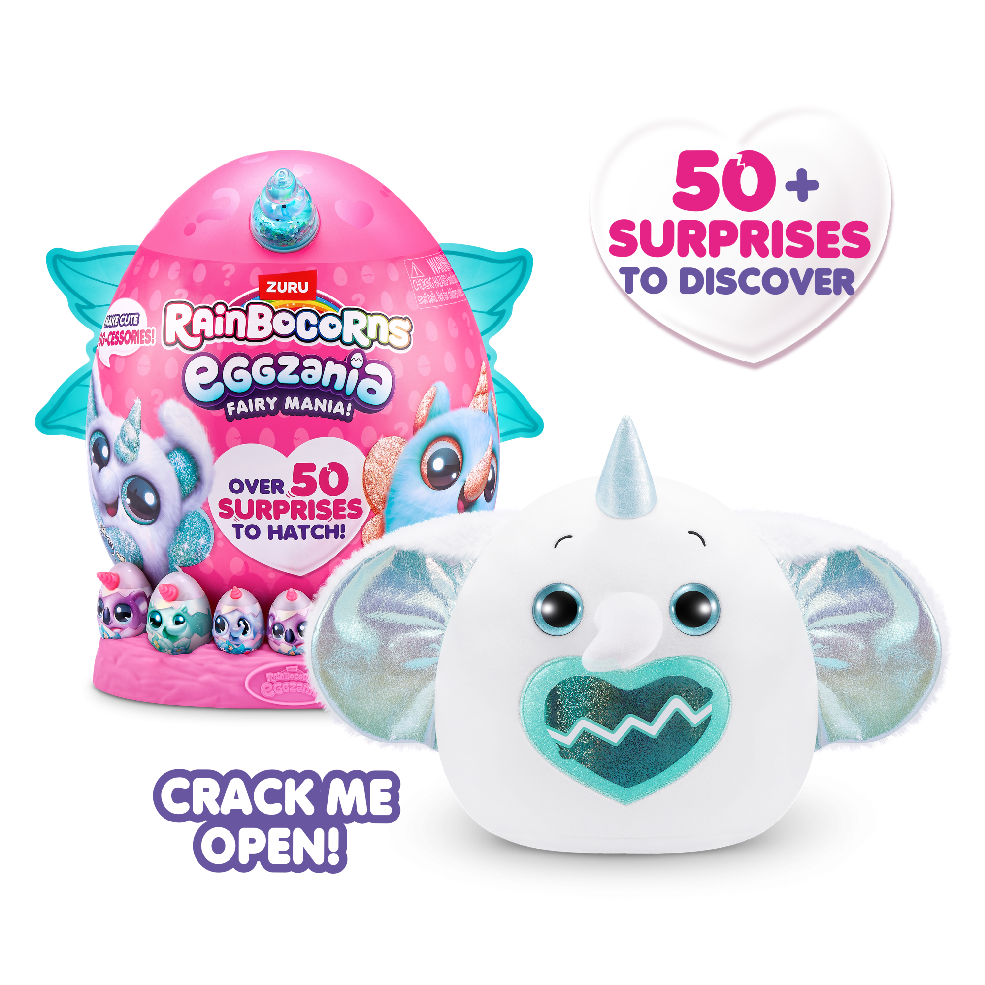 Игровой набор-сюрприз ZURU Rainbocorns Eggzania Fairy Mania S1 с акс. в асс., большой