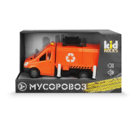 Игрушка-мусоровоз  KID ROCKS, масштаб 1:16,со звуком и светом, инерц. механизм