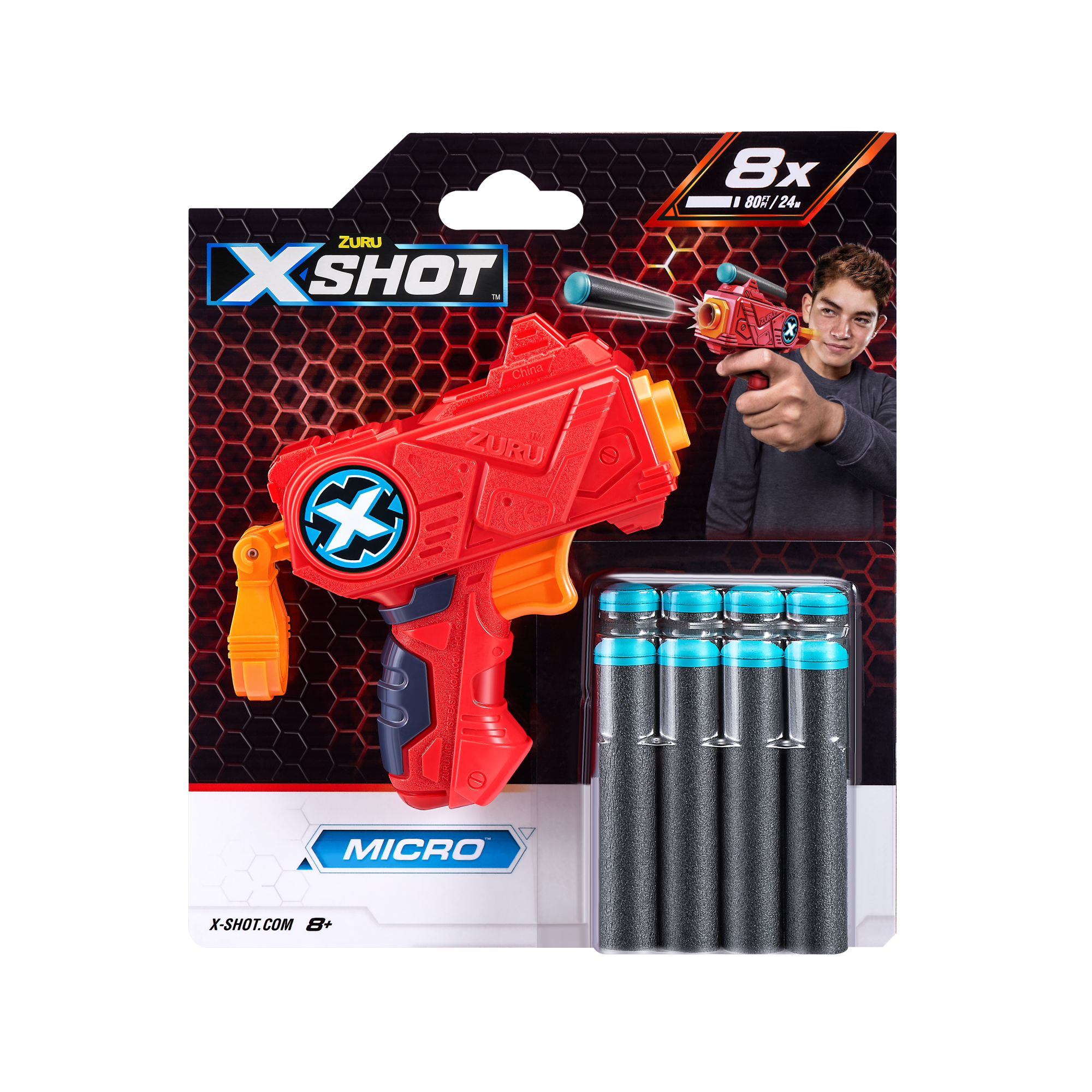 Игровой набор ZURU X-Shot EXCEL Микро (бластер, 8 снарядов), дисплей-бокс 12шт.