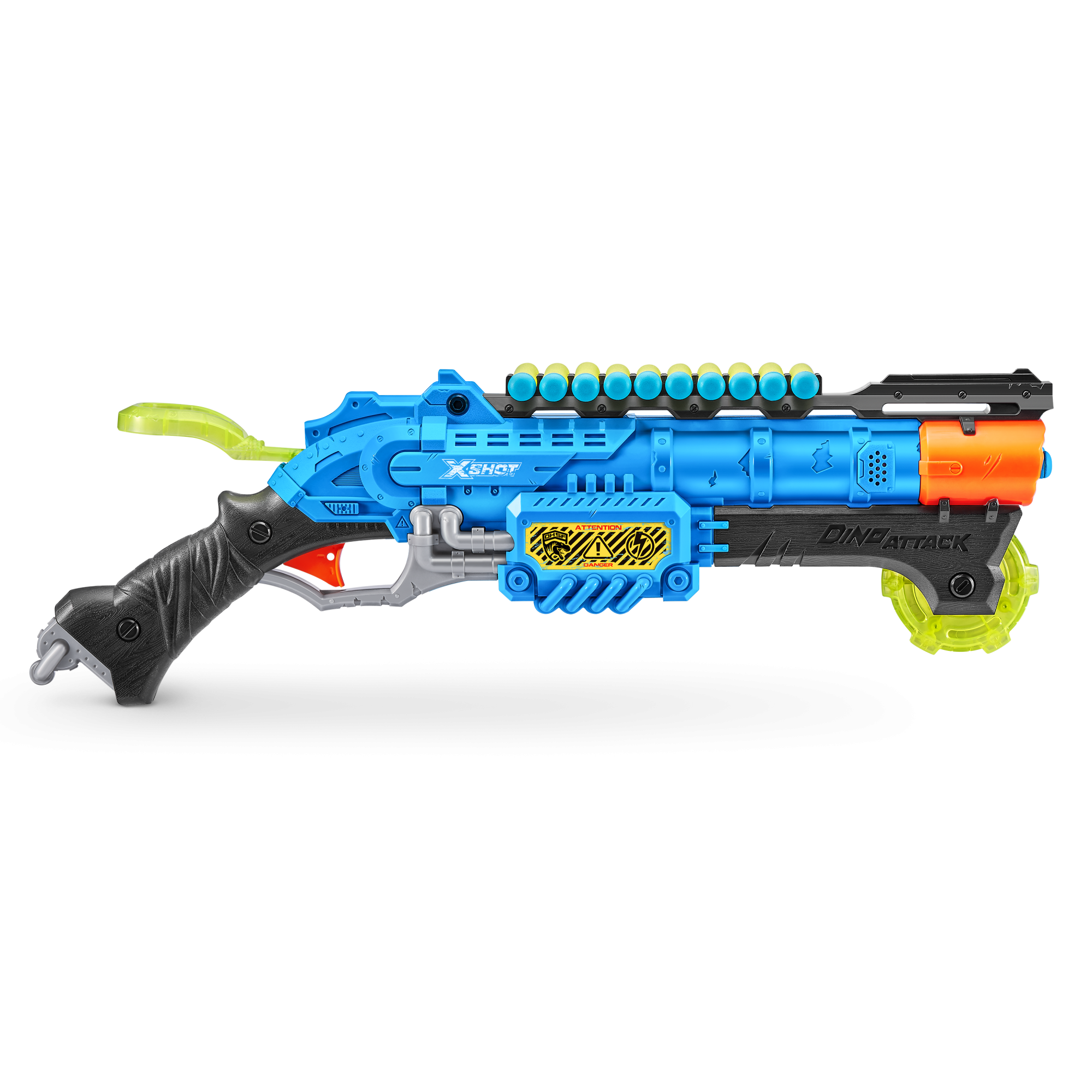 Игровой набор ZURU X-Shot DINO ATTACK Кло Хантер (бластер, 6 мишеней, 24 снаряда)