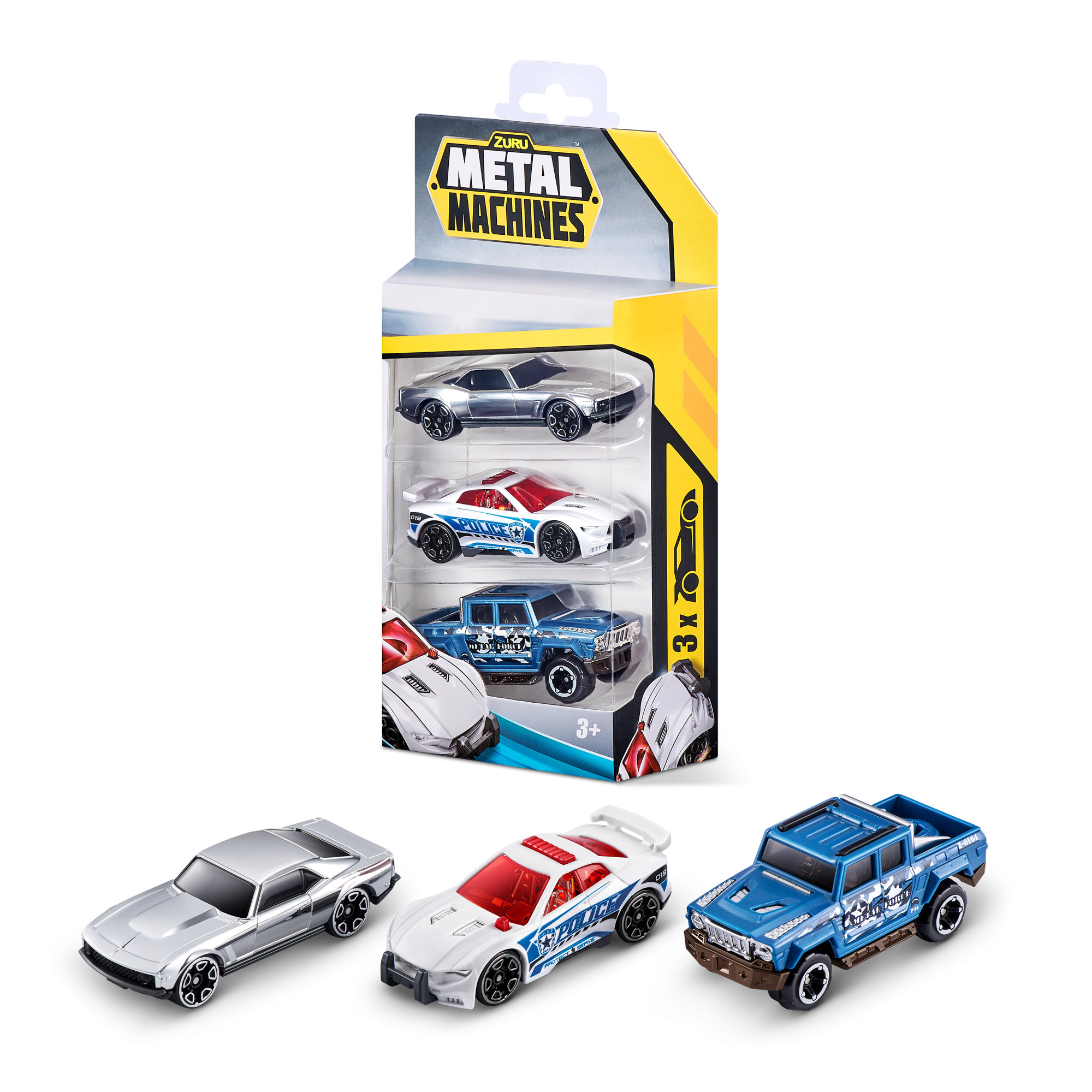 Набор машинок ZURU Metal Machines в асс., 3шт.