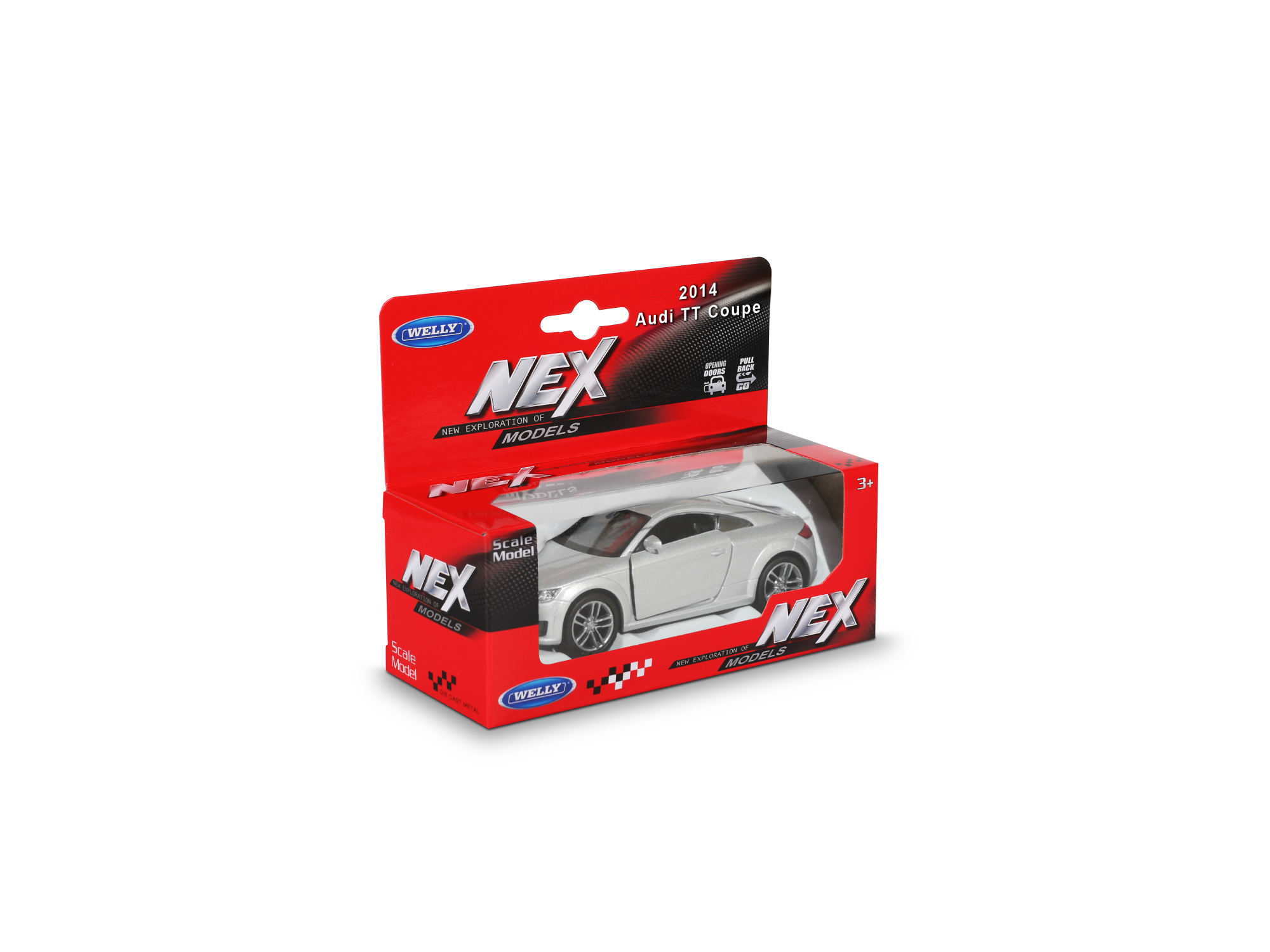 Машинка WELLY 1:38 Audi TT Coupe, пруж. мех., цвет в асс.