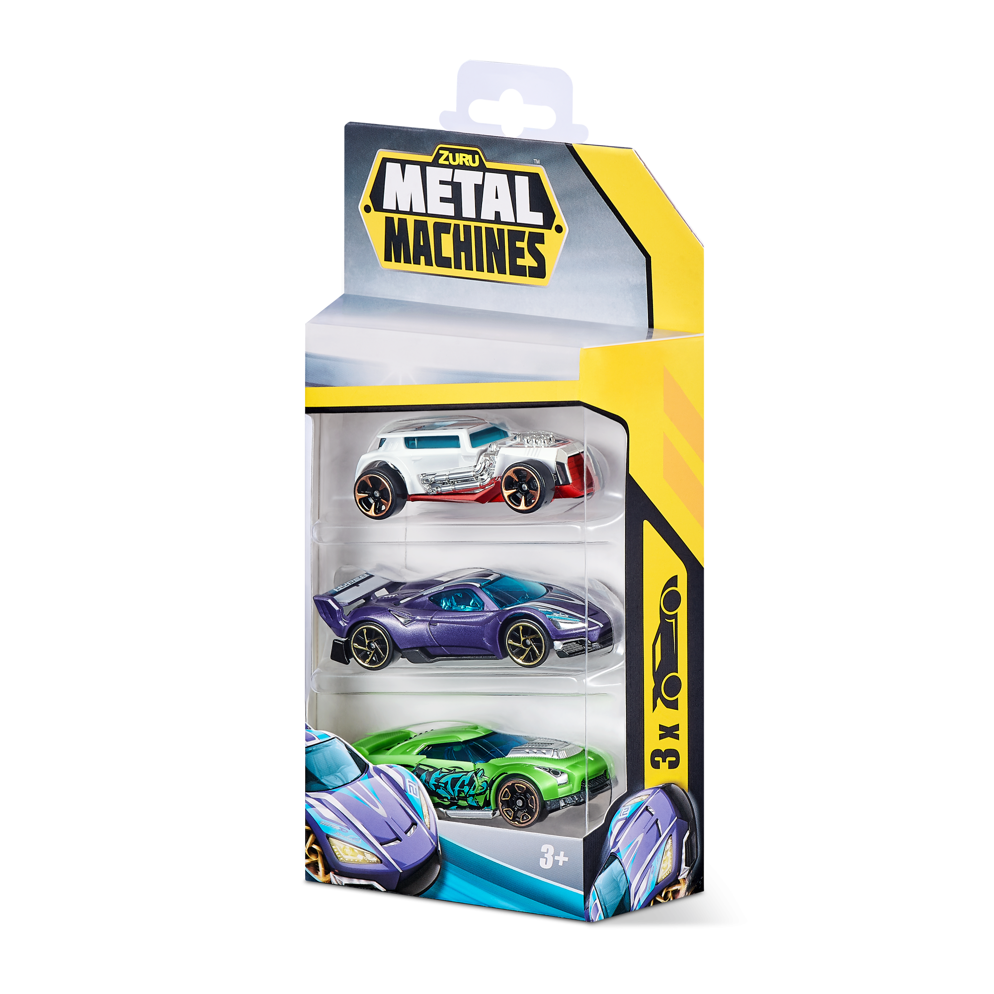 Набор машинок ZURU Metal Machines в асс., 3шт.