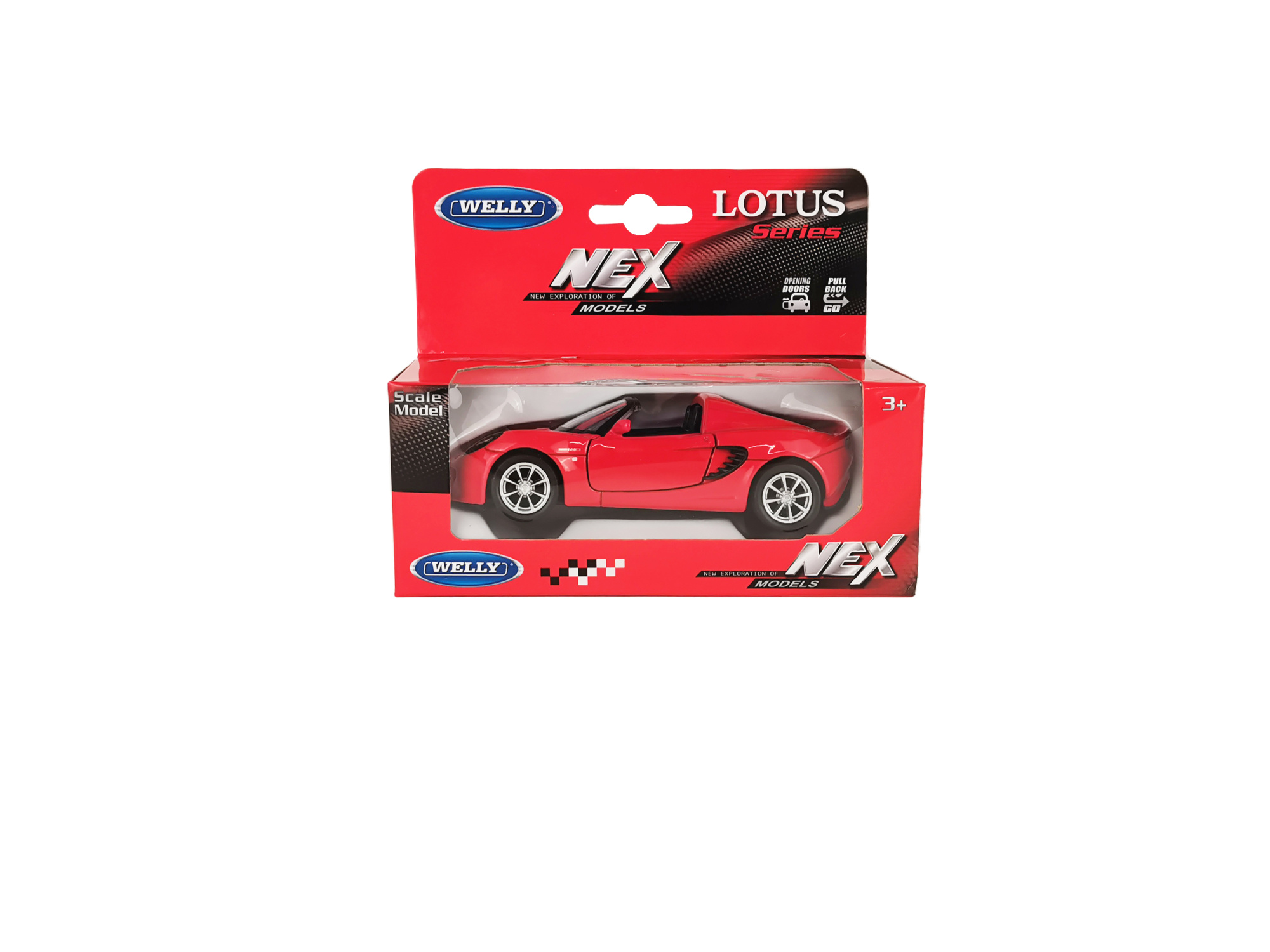 Машинка WELLY 1:38 Lotus Elise 111S 2003, пруж. мех., цв. в асс.