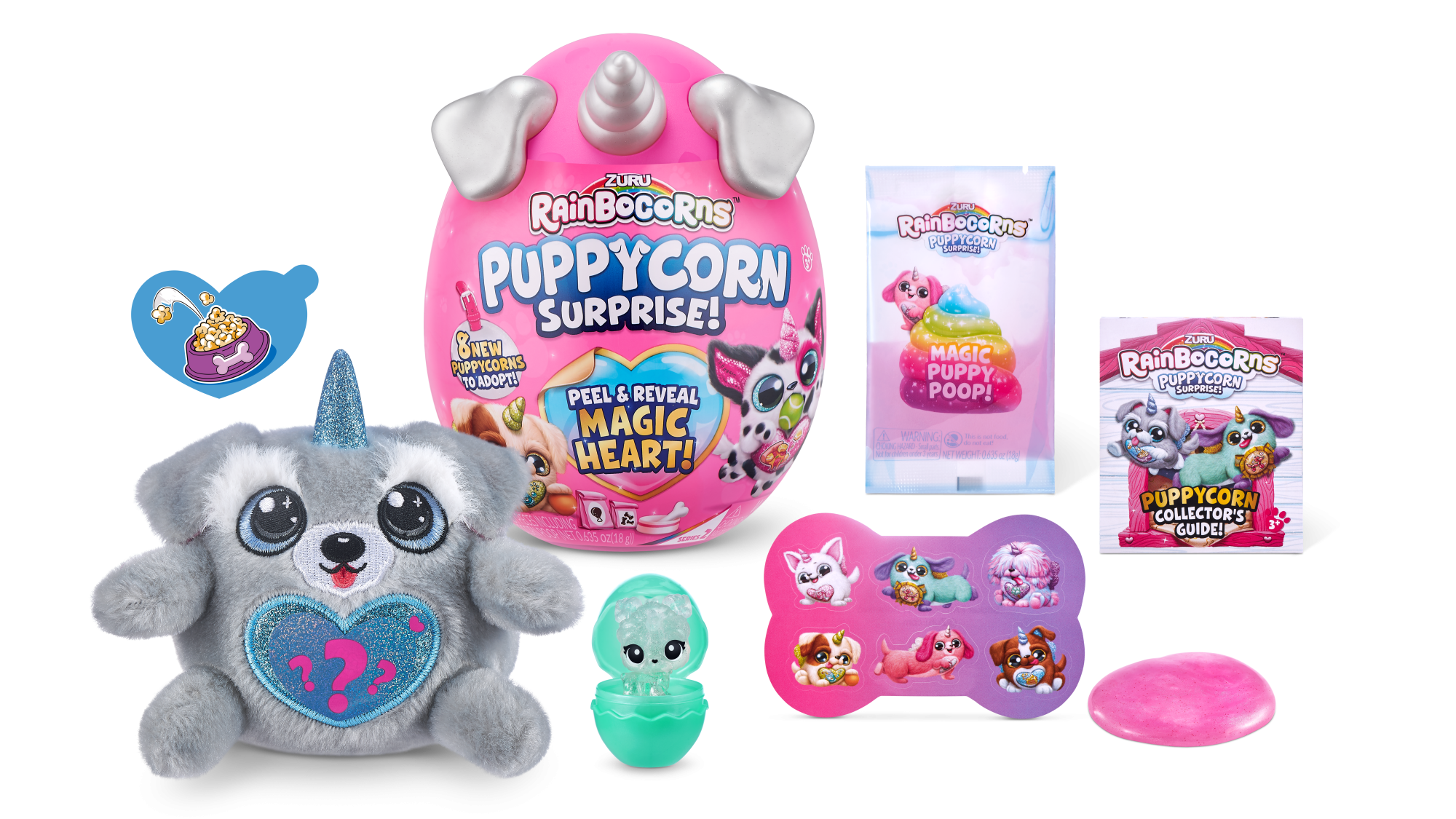 Игровой набор-сюрприз ZURU Rainbocorns Sparkle Puppycorn S4 с акс. в асс., дисплей-бокс 6шт.