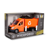 Игрушка-мусоровоз  KID ROCKS, масштаб 1:16,со звуком и светом, инерц. механизм