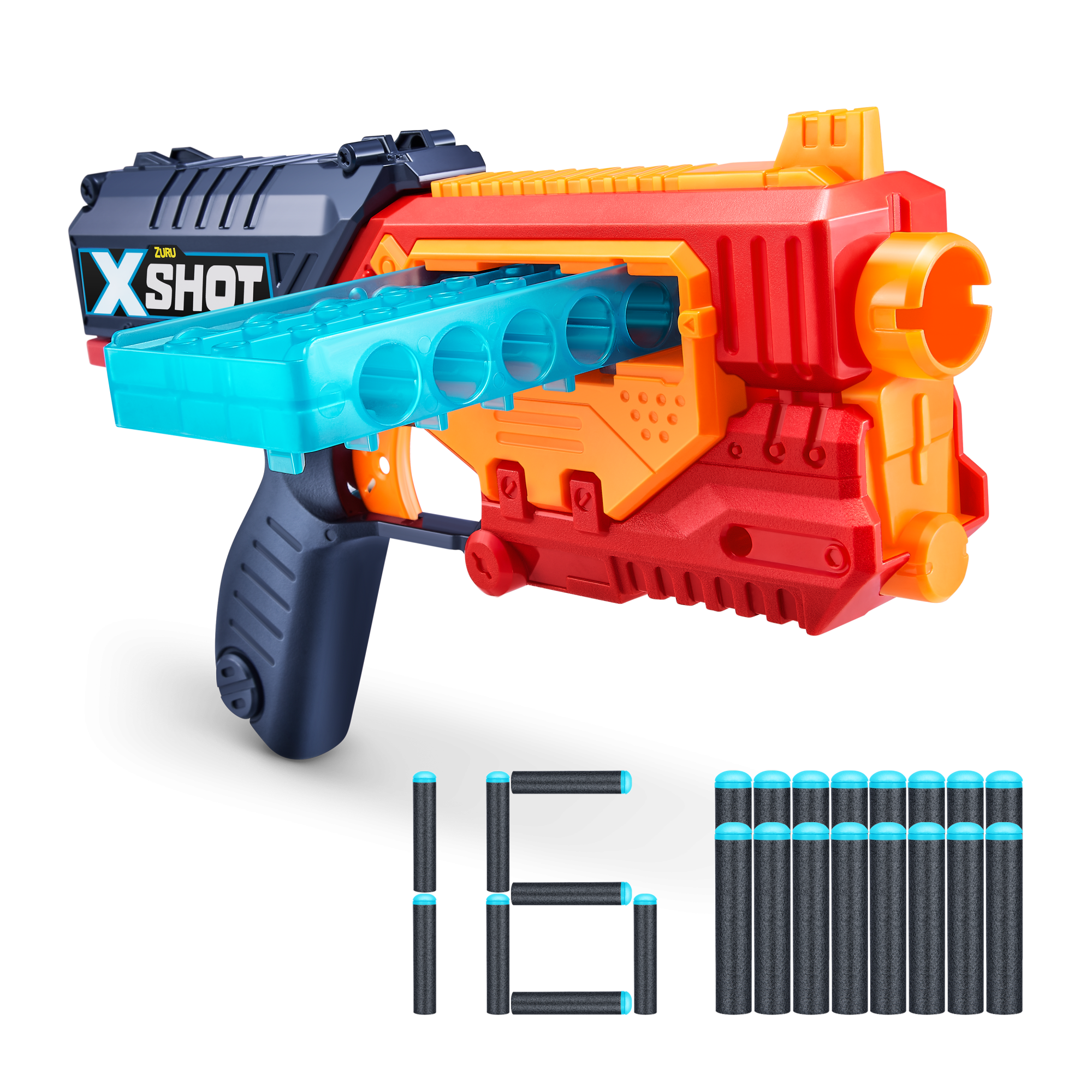 Игровой набор ZURU X-Shot EXCEL Квикслайд (бластер, 16 снарядов)