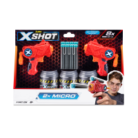 Игровой набор ZURU X-Shot EXCEL Микро ДУО (2 бластера, 3 мишени, 8 снарядов)
