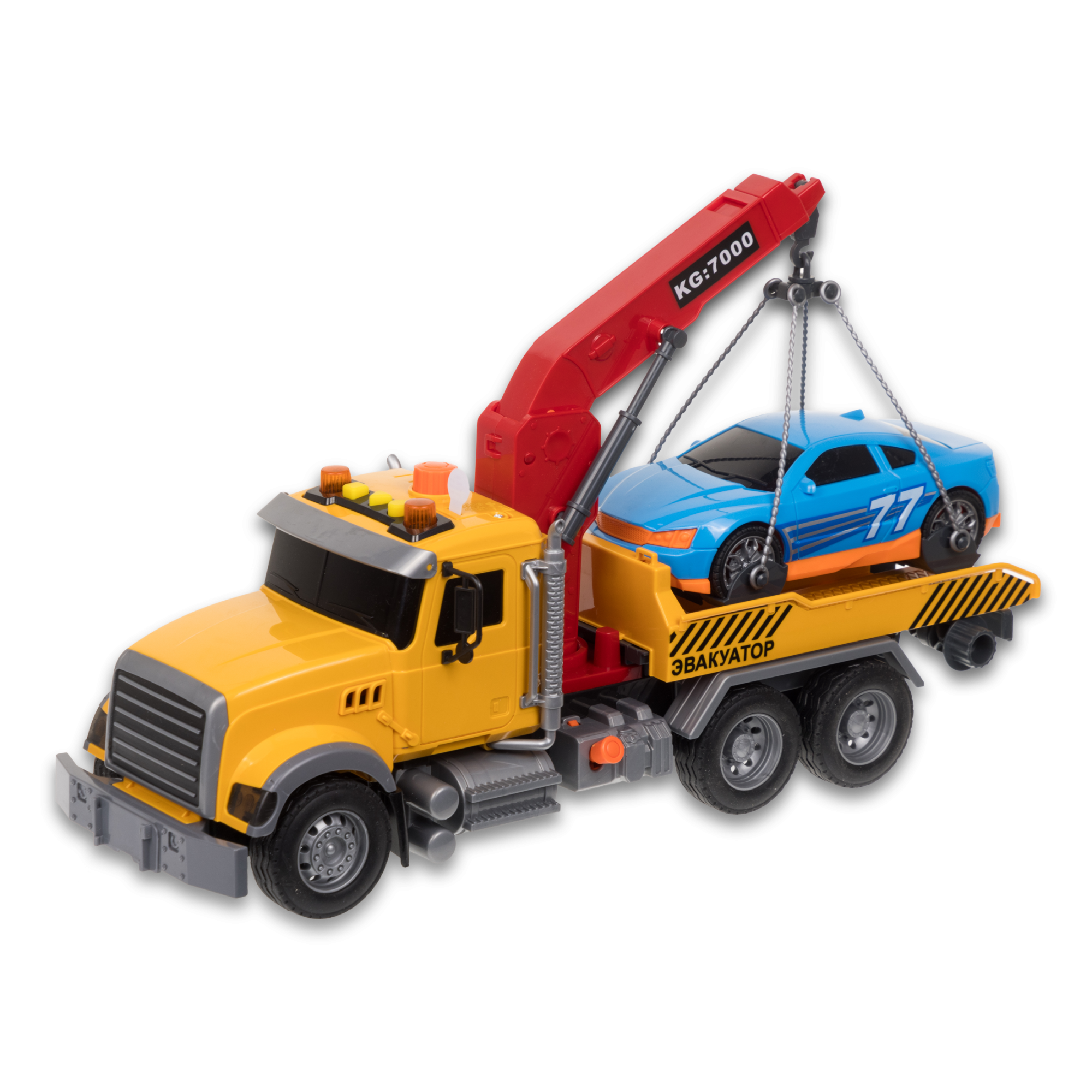 Игрушка-эвакуатор KID ROCKS, масштаб 1:12, со звуком и светом, инерц. механизм Игрушка-эвакуатор KID ROCKS, масштаб 1:12, со звуком и светом, инерц. механизм