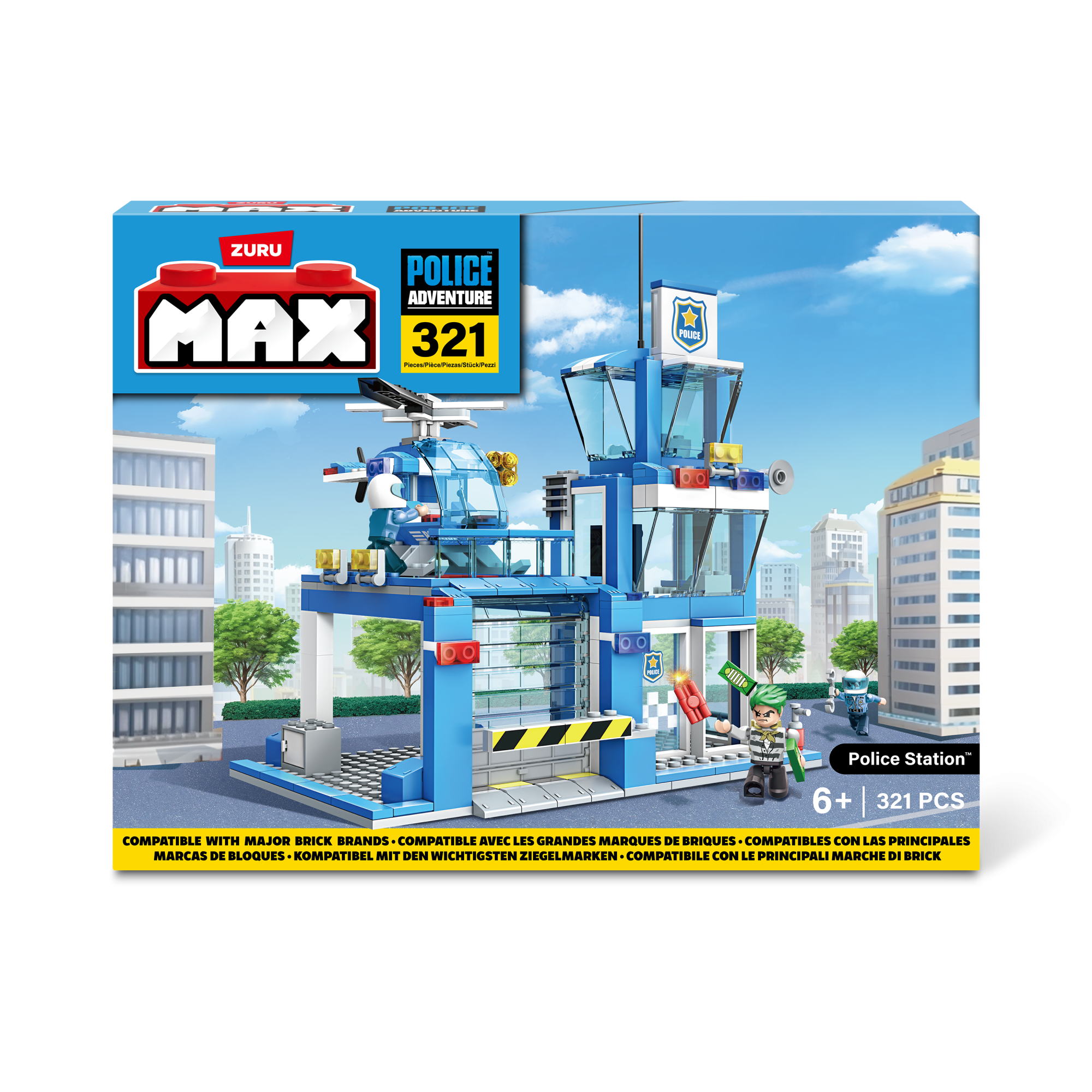 Конструктор ZURU MAX "Городские приключения" Полицейский участок S1, 321 дет.
