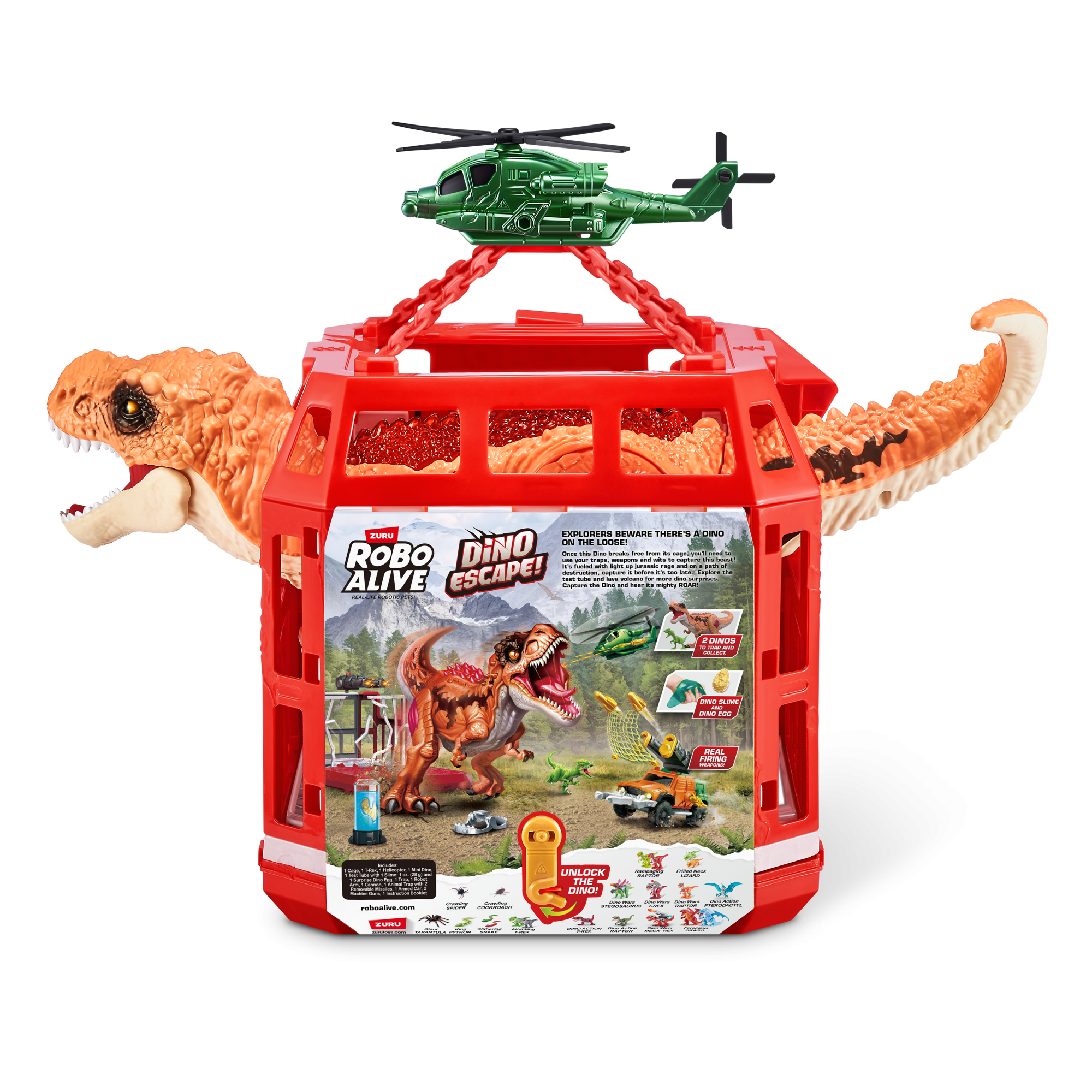 Игровой набор ZURU Robo Alive интерактивный "Дино-погоня" S1