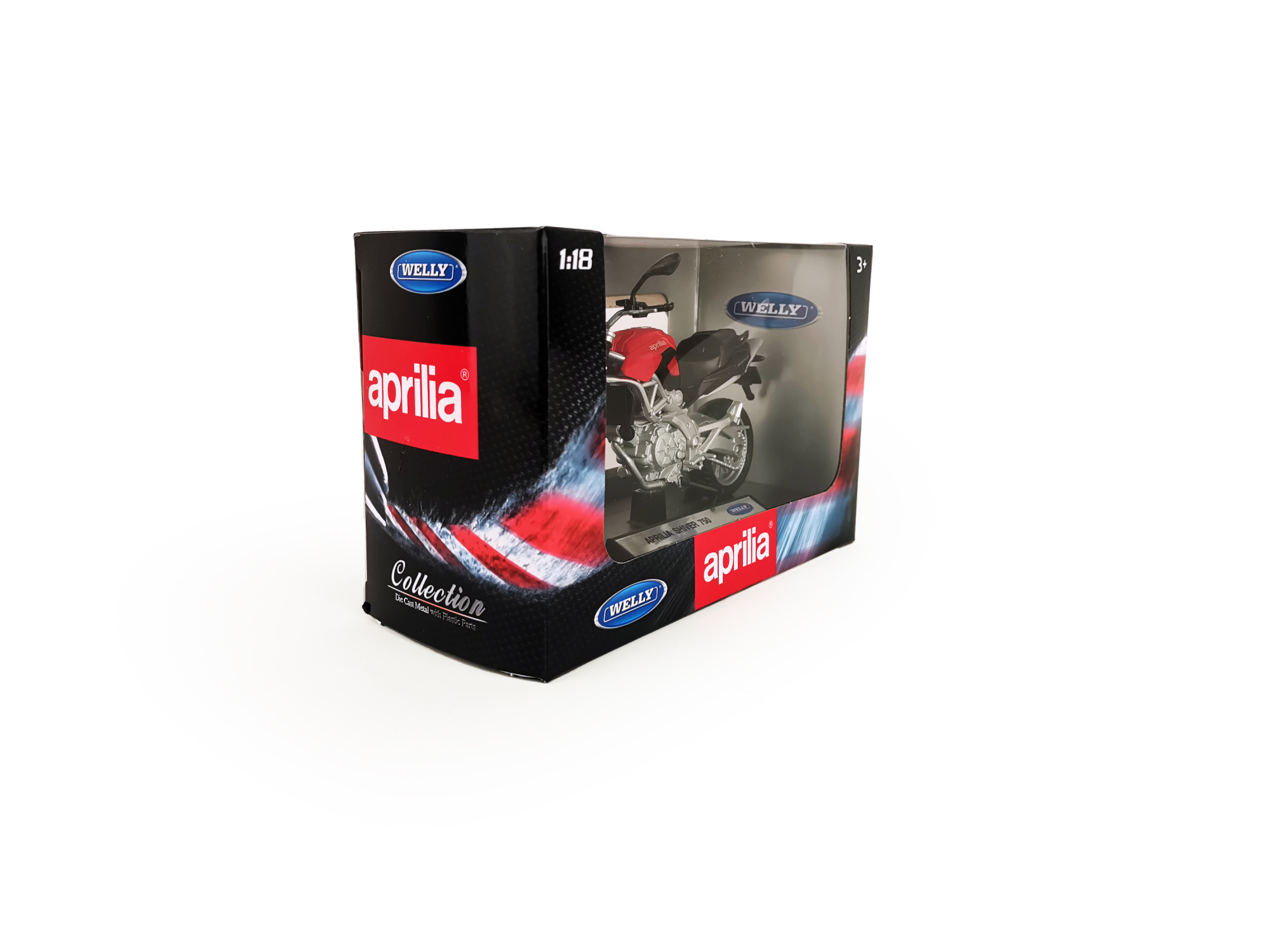 Мотоцикл WELLY 1:18 Aprilia Shiver 750, красный