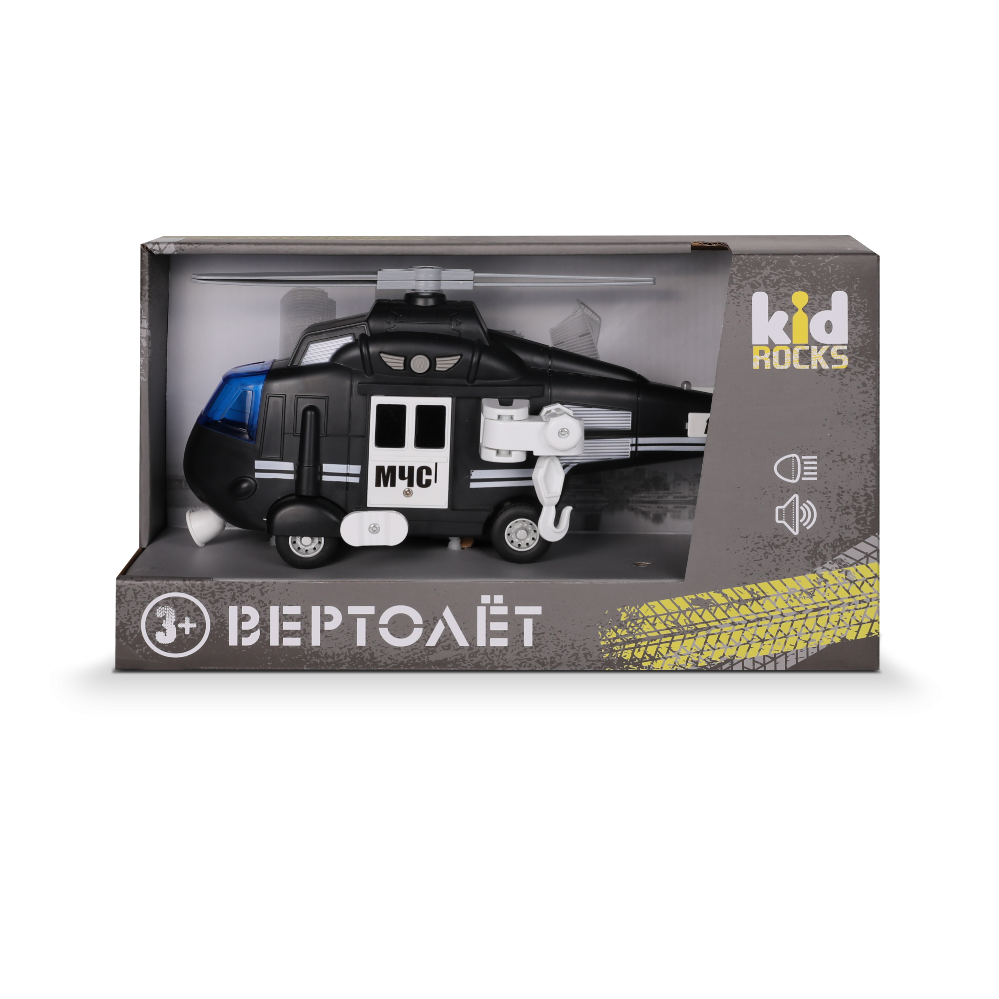 Игрушка-вертолёт KID ROCKS, масштаб 1:16,со звуком и светом, инерц. механизм Игрушка-вертолёт KID ROCKS, масштаб 1:16,со звуком и светом, инерц. механизм
