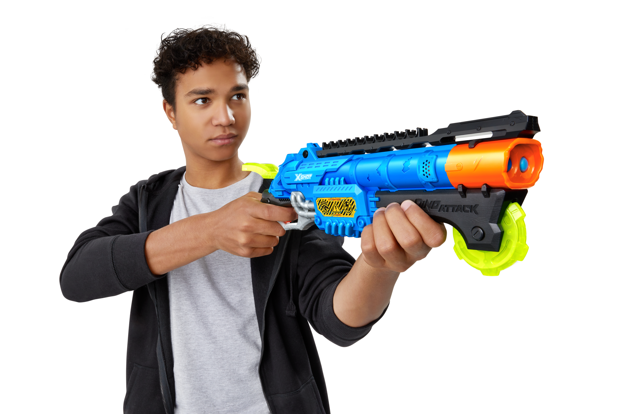 Игровой набор ZURU X-Shot DINO ATTACK Кло Хантер (бластер, 6 мишеней, 24 снаряда)