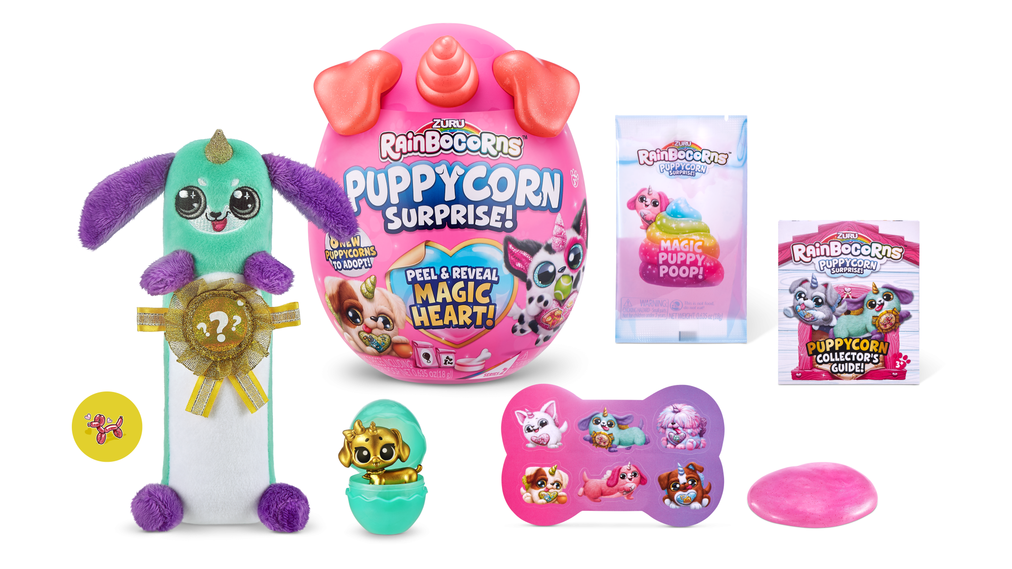 Игровой набор-сюрприз ZURU Rainbocorns Sparkle Puppycorn S4 с акс. в асс., дисплей-бокс 6шт.