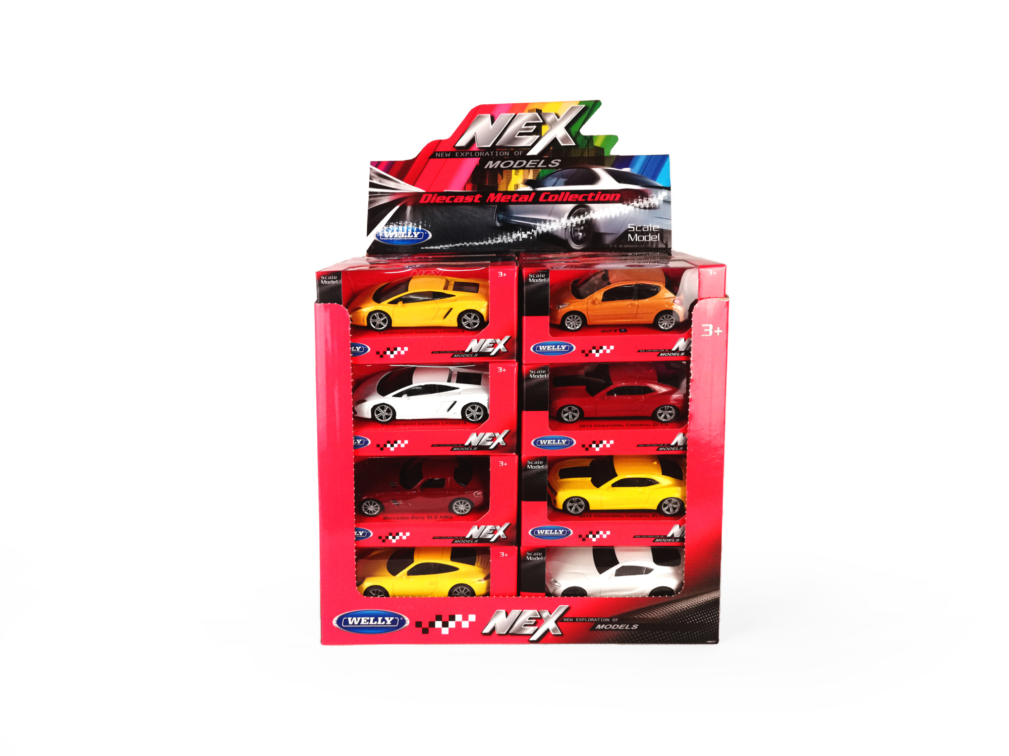 Машинка WELLY 1:43, в асс., набор 23B, дисплей-бокс 24 шт.