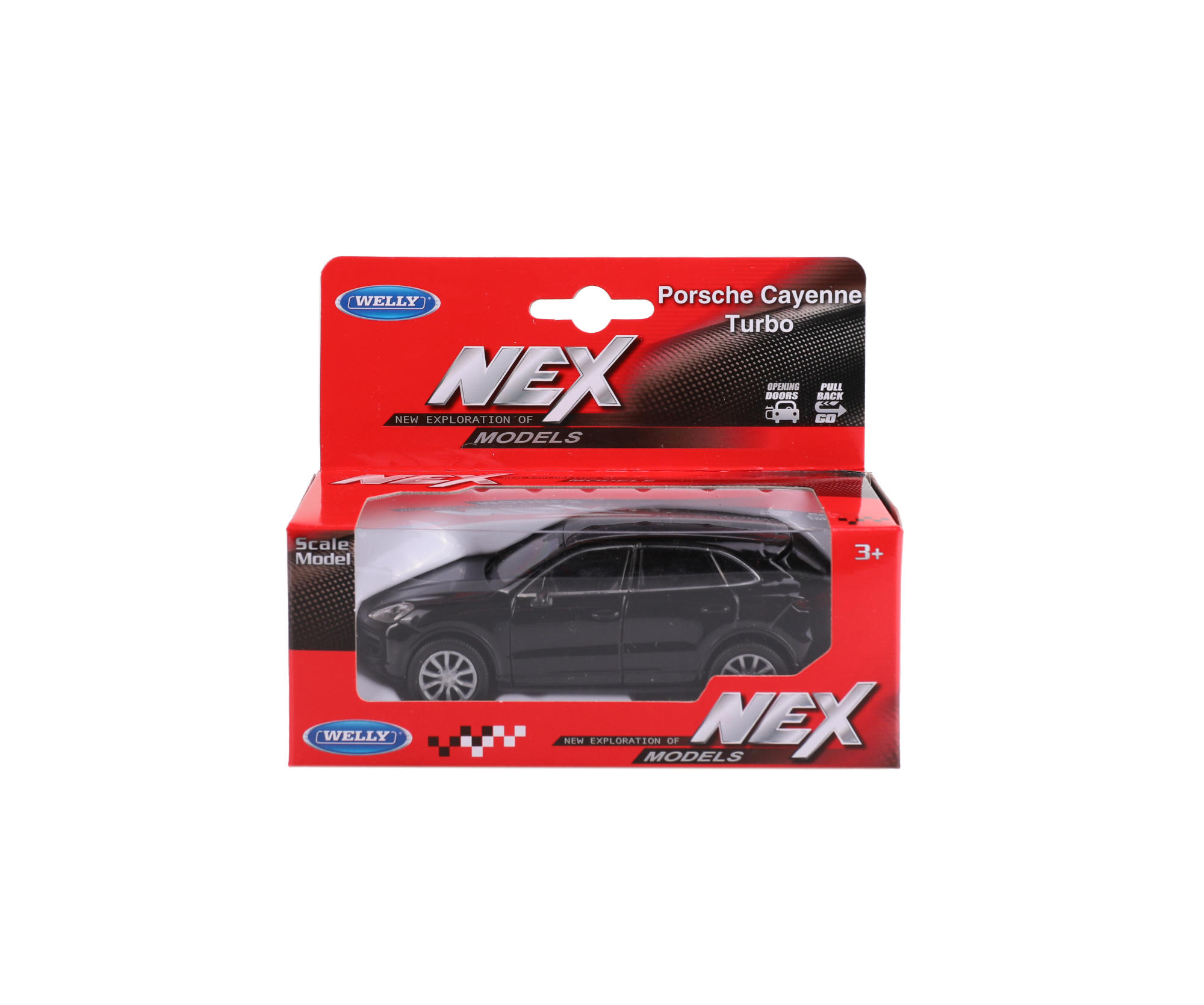 Машинка WELLY 1:38 Porsche Cayenne Turbo, пруж. мех., цвет в асс.