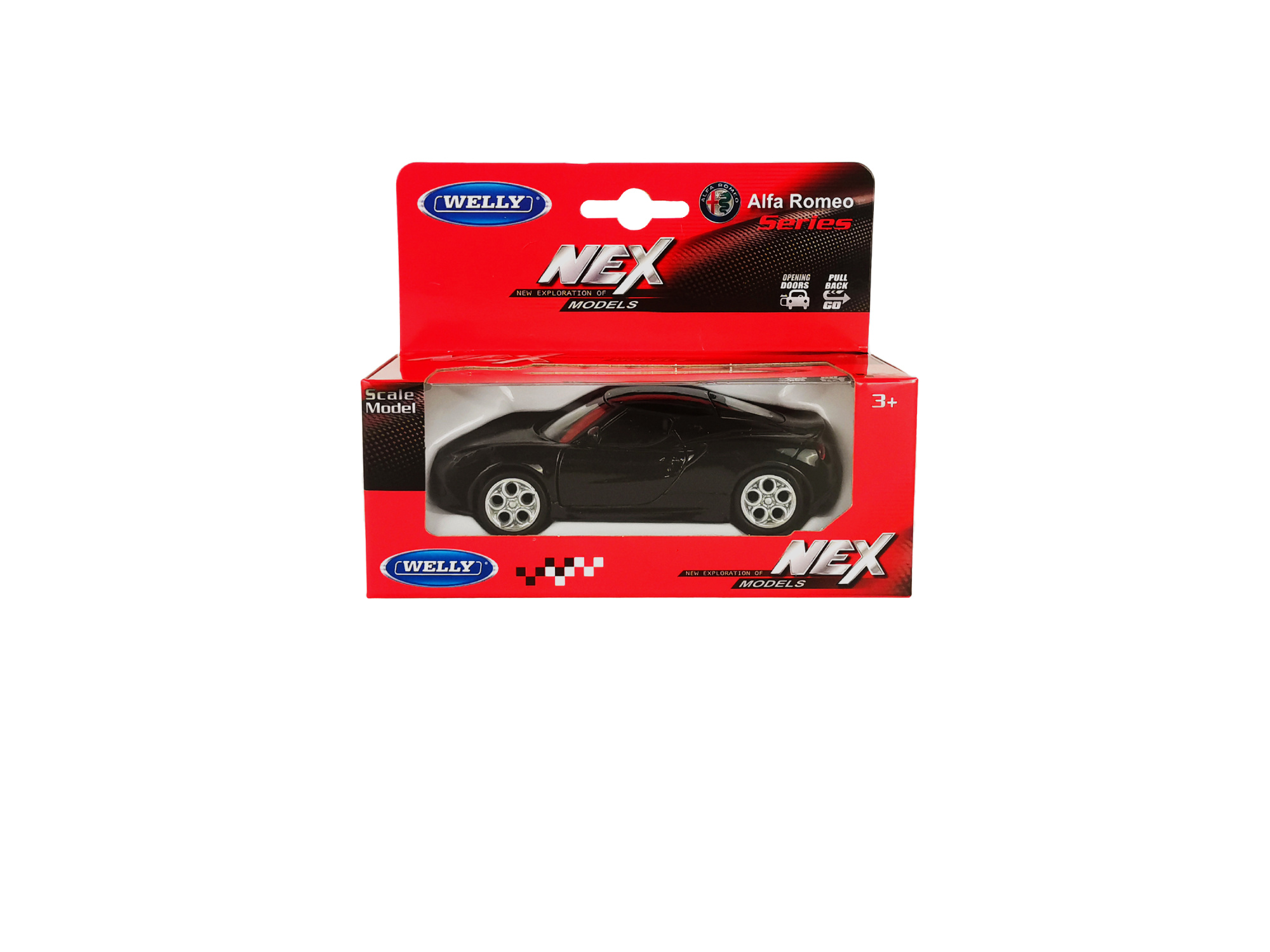 Машинка WELLY 1:38 Alfa Romeo 4C, пруж. мех., цв. в асс.