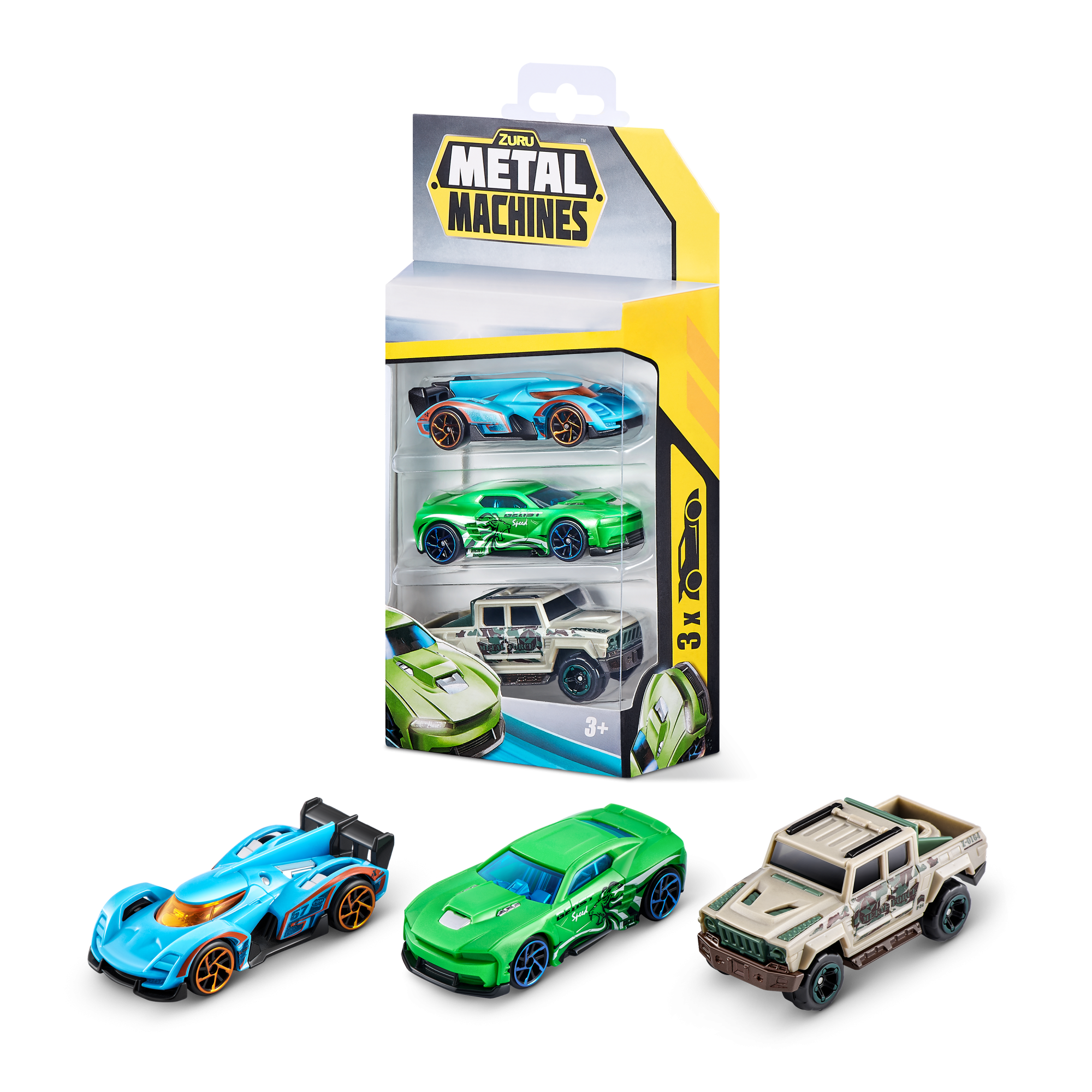 Набор машинок ZURU Metal Machines в асс., 3шт.