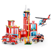 Конструктор ZURU MAX "Городские приключения" Пожарная часть S1, 976 дет.