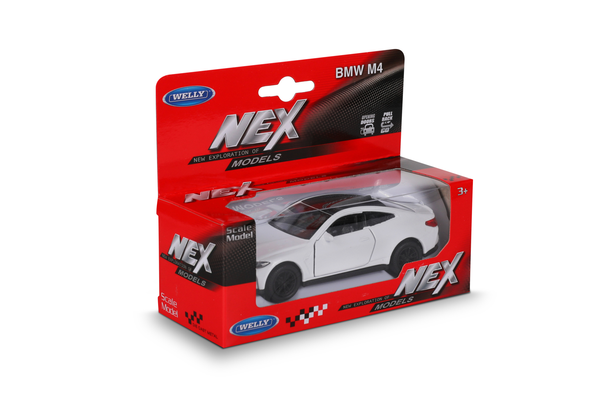 Машинка WELLY 1:38 BMW M4, пруж. мех., цвет в асс.