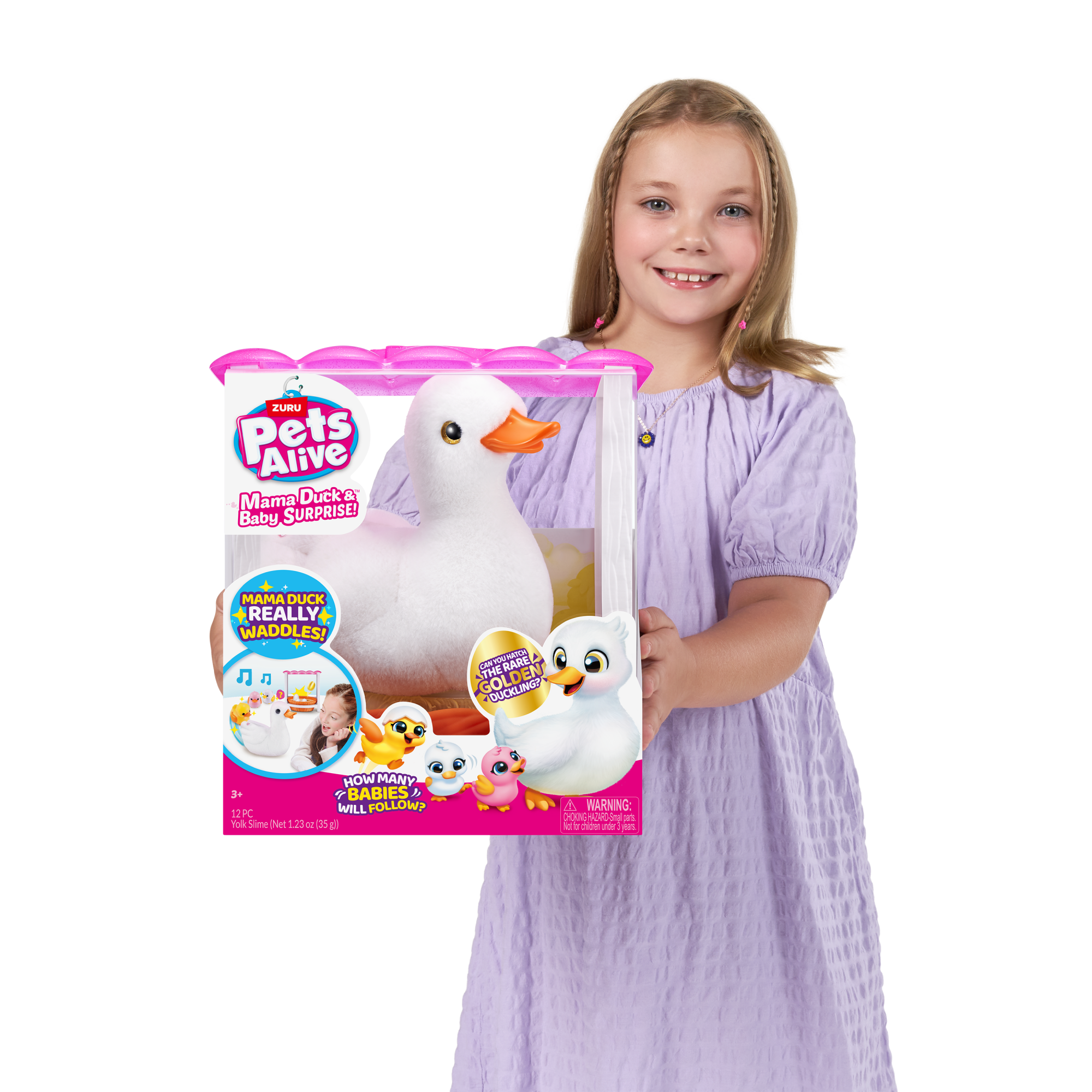 Игрушка ZURU Pets Alive "Мама и малыш" Уточка с утятами с акс. в асс.