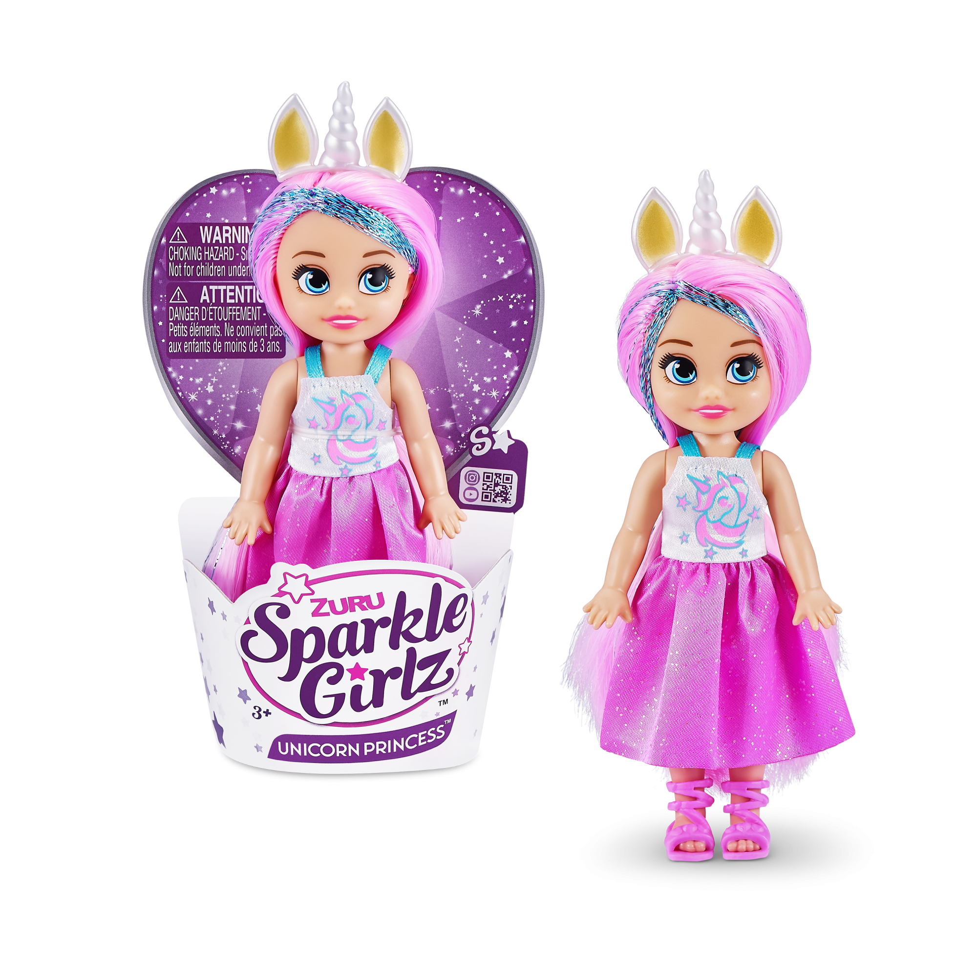 Мини-кукла ZURU Sparkle Girlz "Принцесса единорогов" в асс., дисплей-бокс 24шт.
