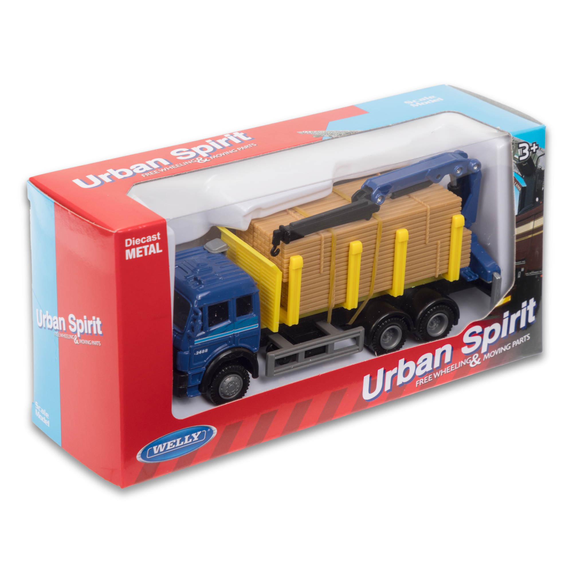 Машинка WELLY грузовик, 15 см, в асс., набор D, дисплей-бокс 24 шт.