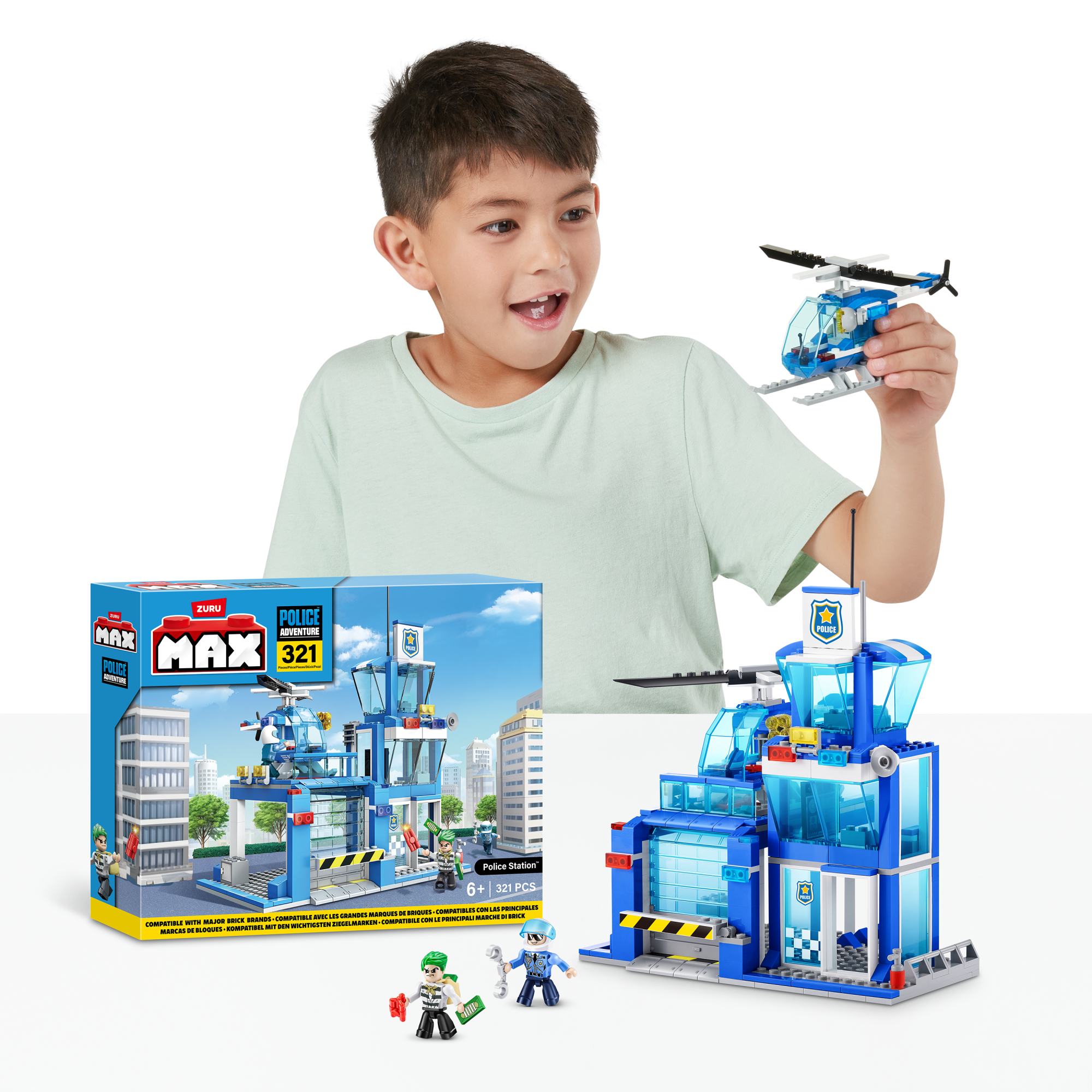 Конструктор ZURU MAX "Городские приключения" Полицейский участок S1, 321 дет.