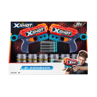 Игровой набор ZURU X-Shot EXCEL Кикбэк ДУО (2 бластера, 6 мишеней, 8 снарядов)