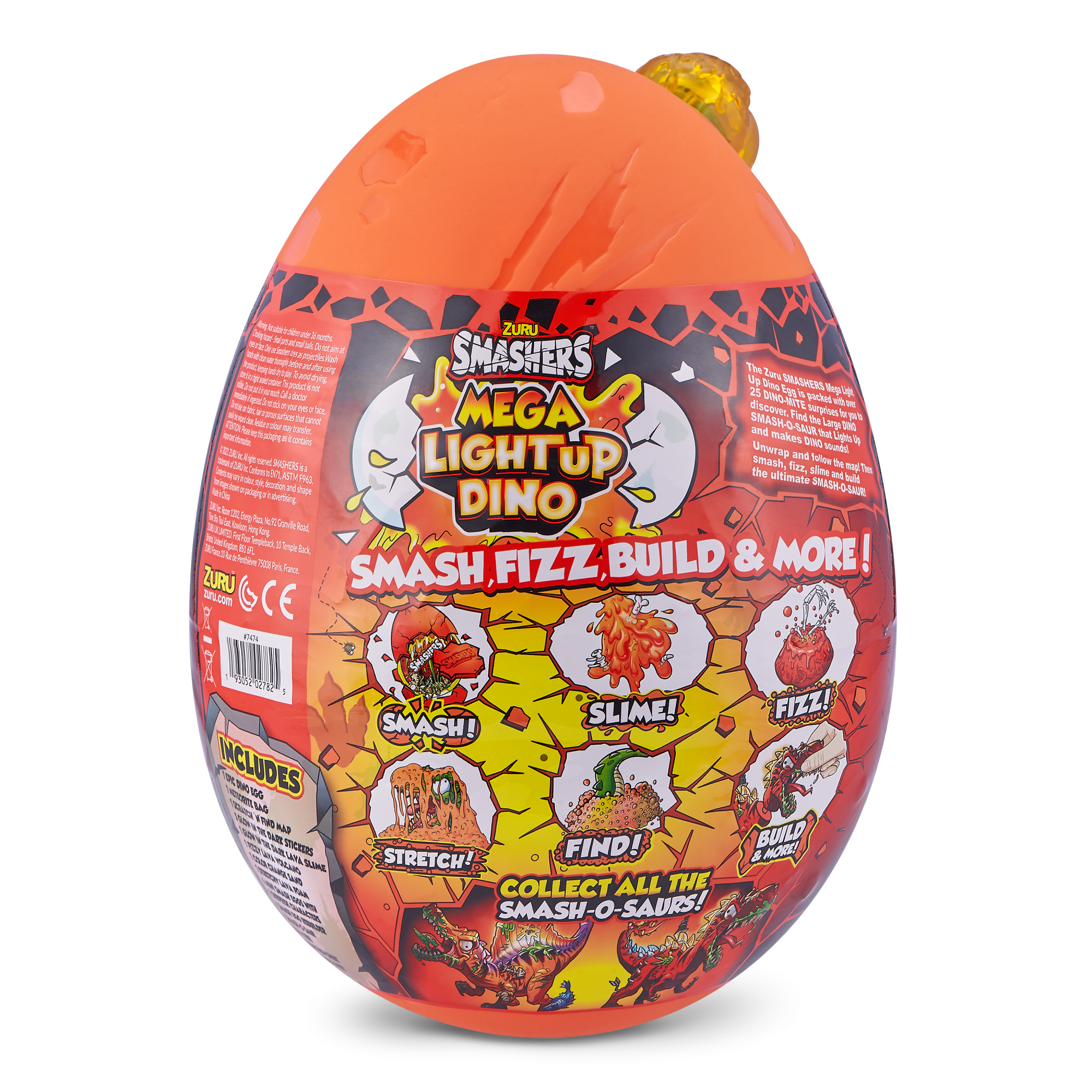 Игрушка ZURU Smashers Mini Egg Динозавр со свет. эффектами в асс. Игрушка ZURU Smashers Mini Egg Динозавр со свет. эффектами в асс.