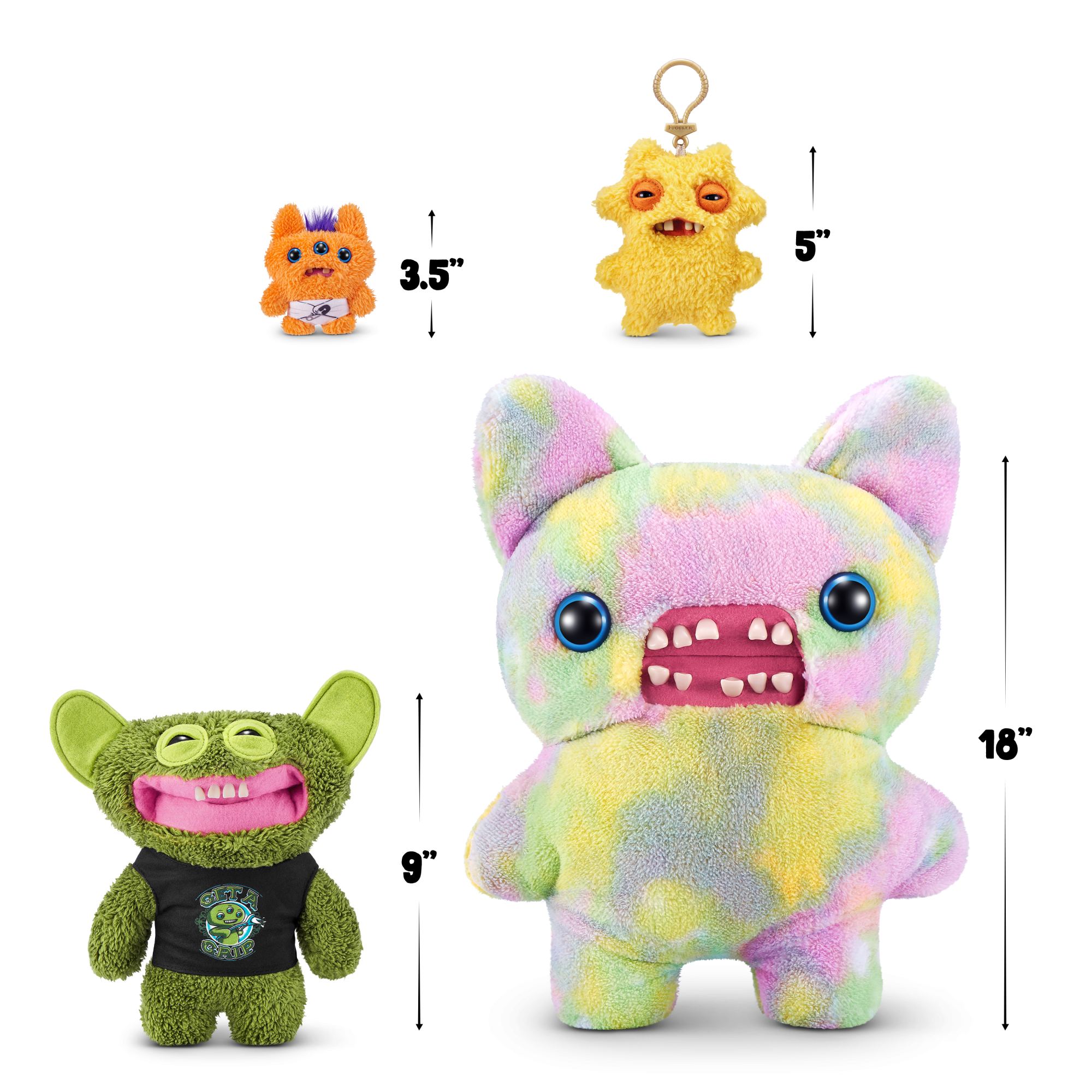 Плюшевая игрушка Zuru Fuggler Glow - Grin Grin - Kakhi