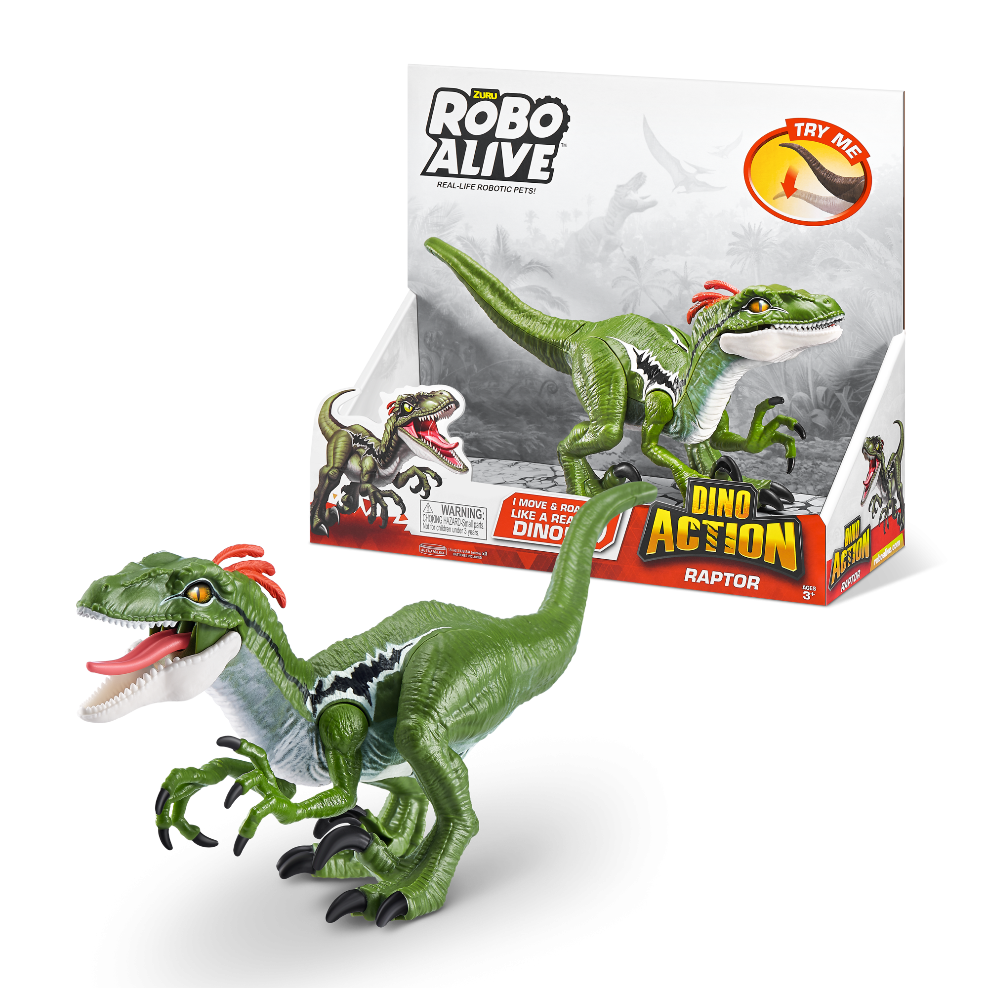 Игрушка ZURU Robo Alive интерактивная Раптор