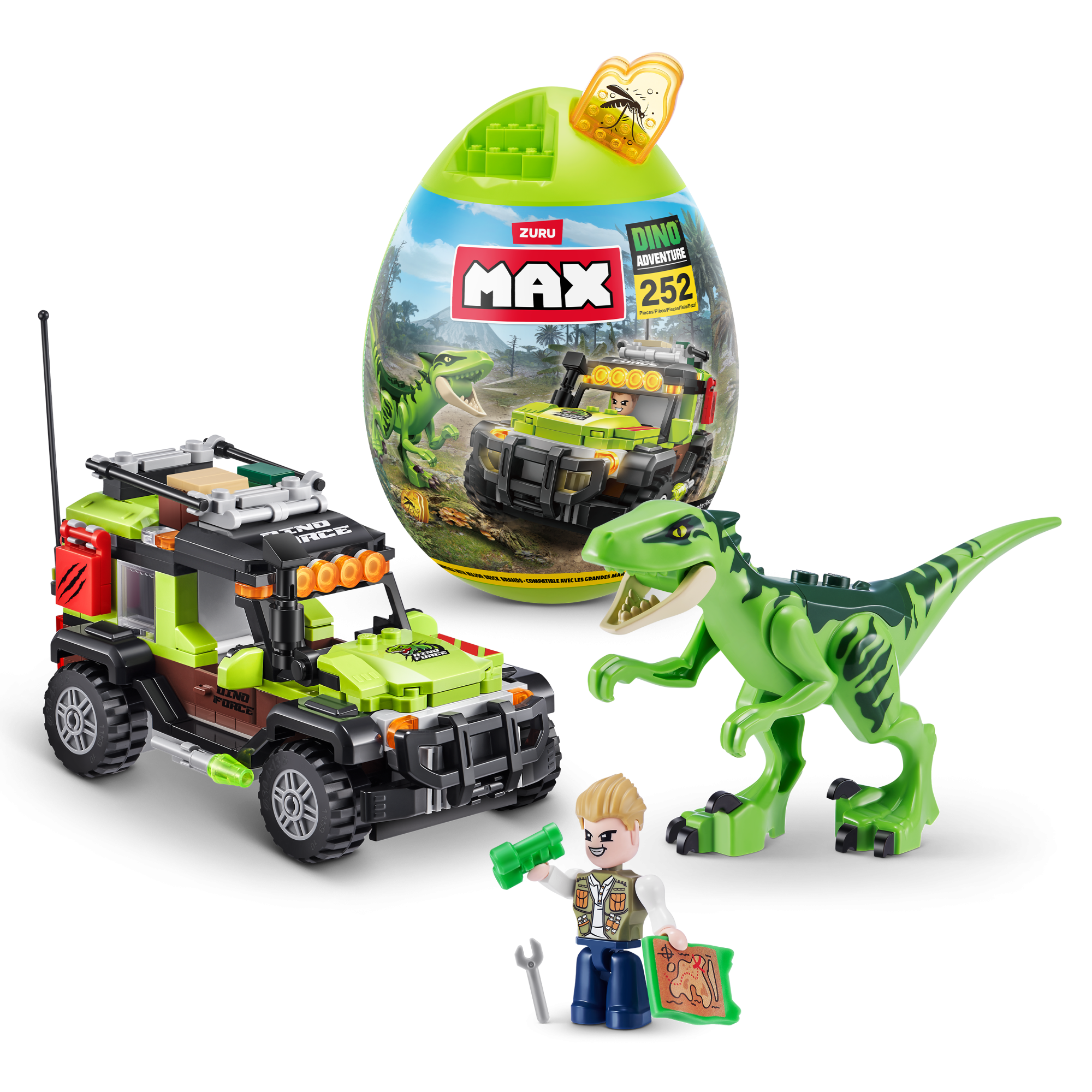 Конструктор ZURU MAX "Дино-Приключения" S1, 252 дет.
