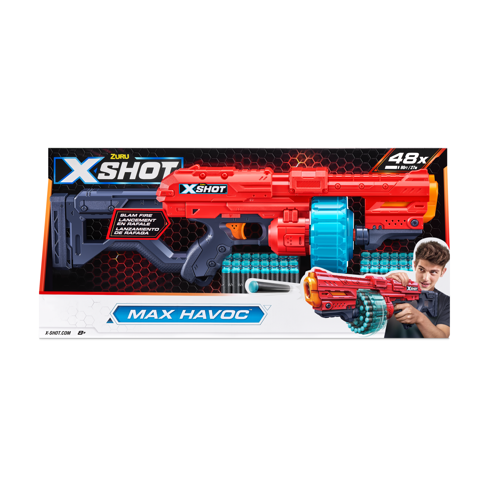 Игровой набор ZURU X-Shot EXCEL Макс Хэйвок (бластер, 48 снарядов)