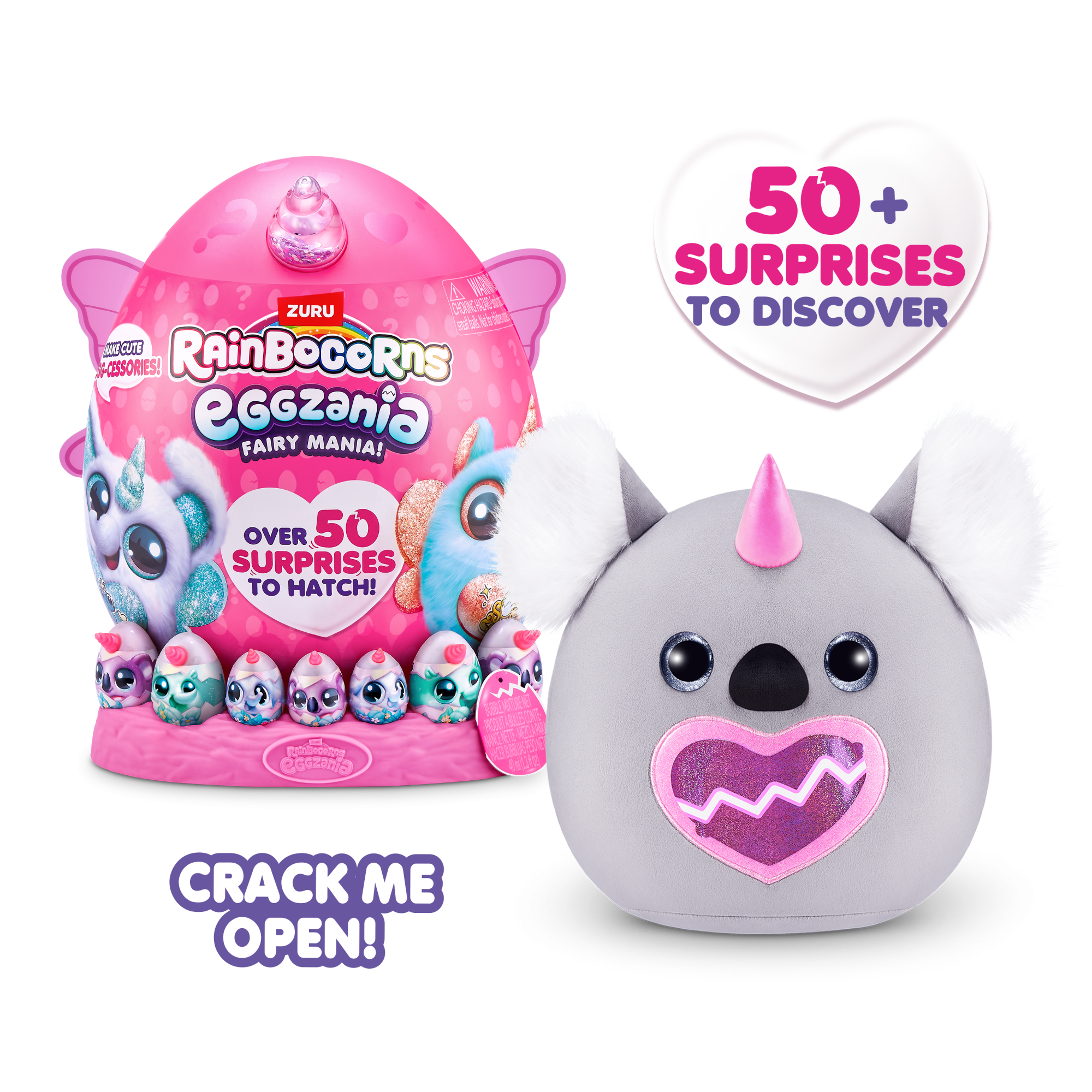 Игровой набор-сюрприз ZURU Rainbocorns Eggzania Fairy Mania S1 с акс. в асс., большой