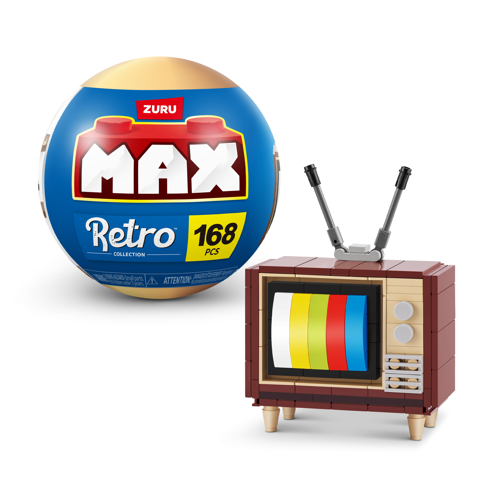 Игровой набор конструктор ZURU MAX Premium Retro Building Bricks Collection (до 221 детали)