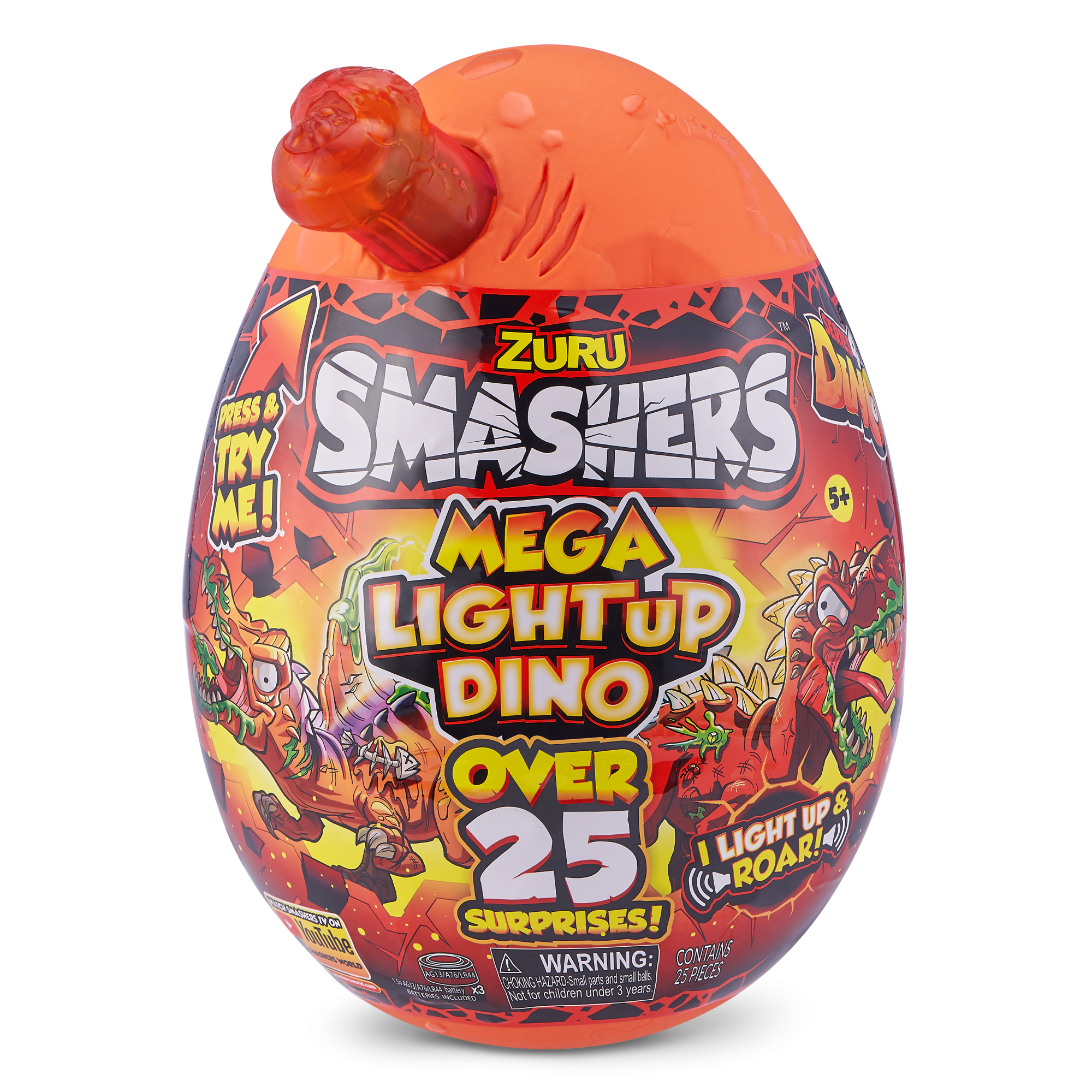 Игрушка ZURU Smashers Mini Egg Динозавр со свет. эффектами в асс. Игрушка ZURU Smashers Mini Egg Динозавр со свет. эффектами в асс.