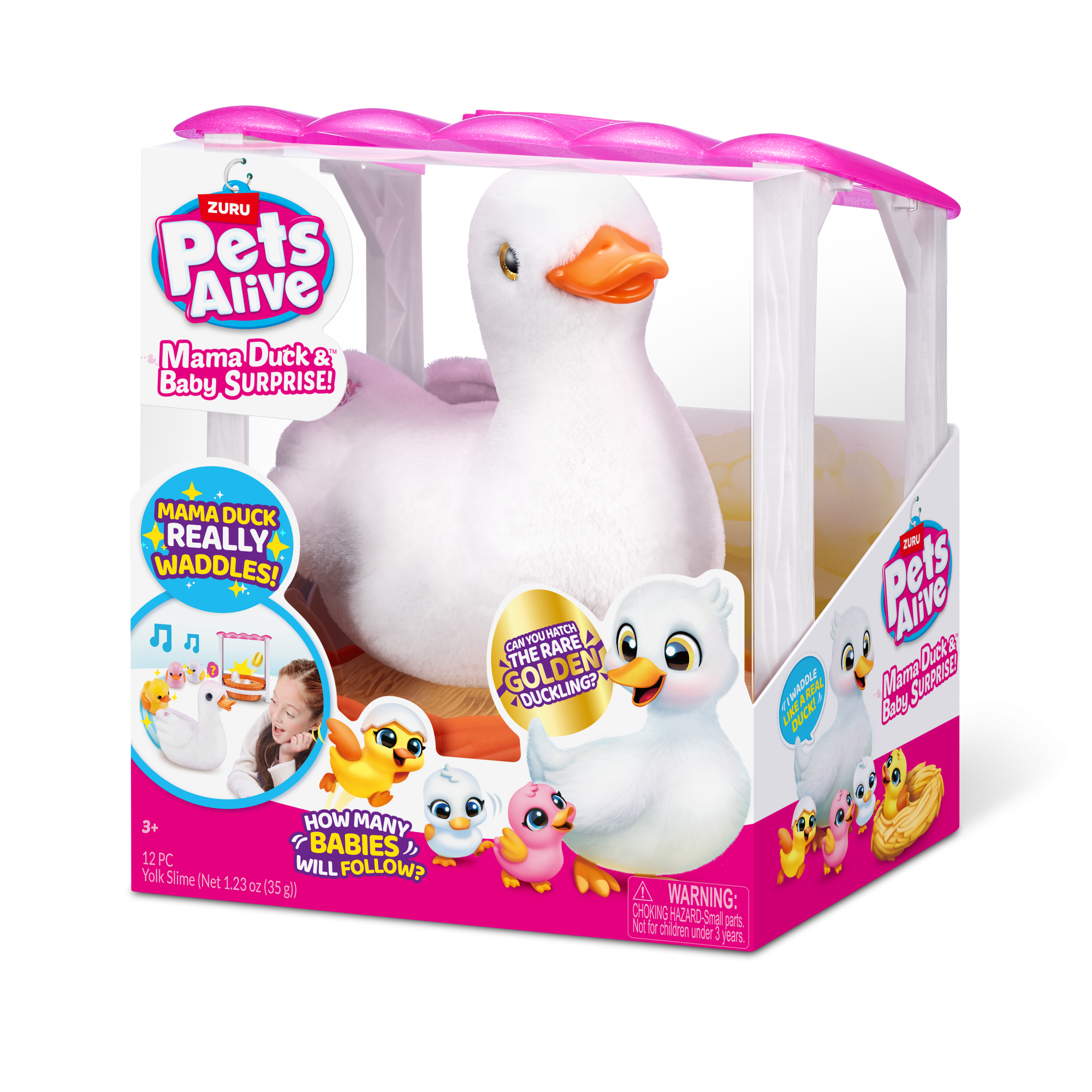 Игрушка ZURU Pets Alive "Мама и малыш" Уточка с утятами с акс. в асс.