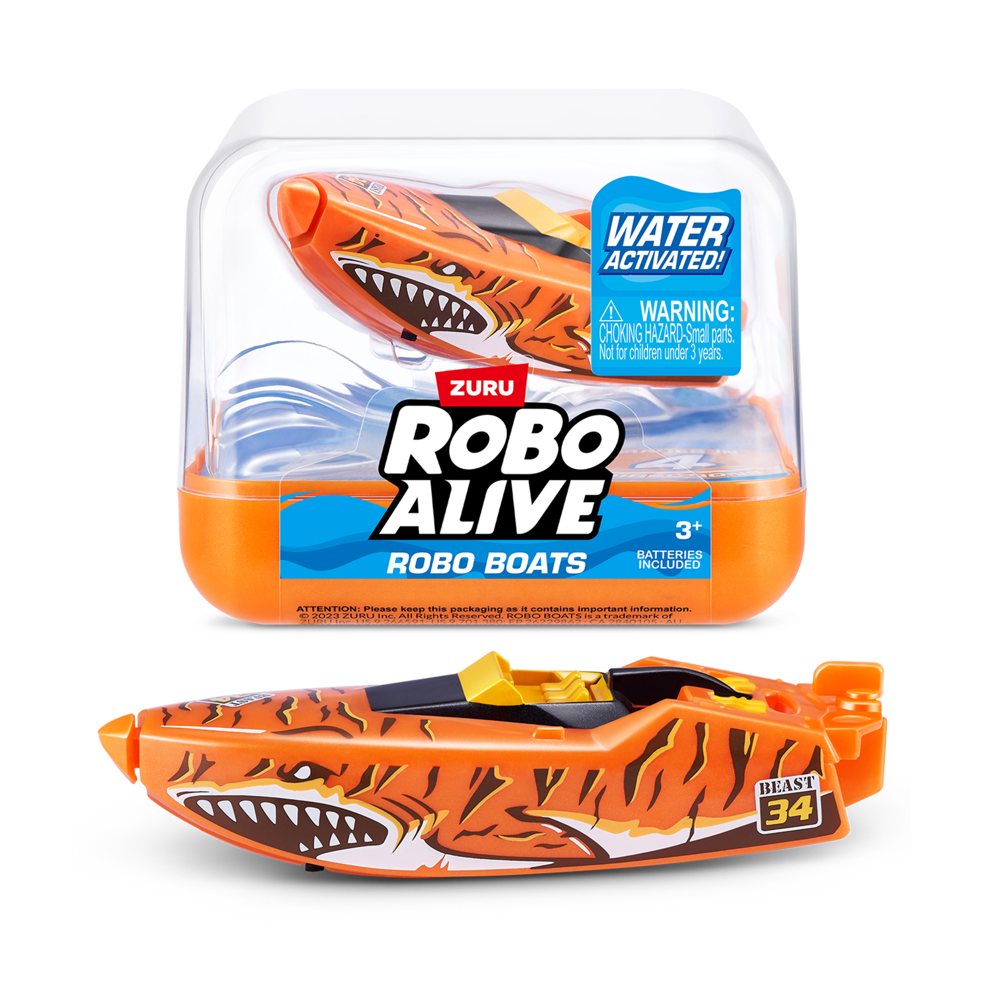 Игрушка ZURU ROBO ALIVE Robo Boats плавающий катер, в асс.
