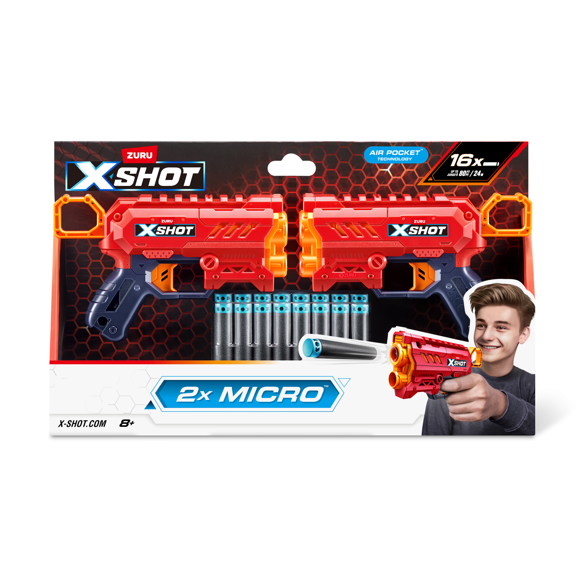 Игровой набор ZURU X-Shot EXCEL Микро ДУО (2 бластера, 16 снарядов)
