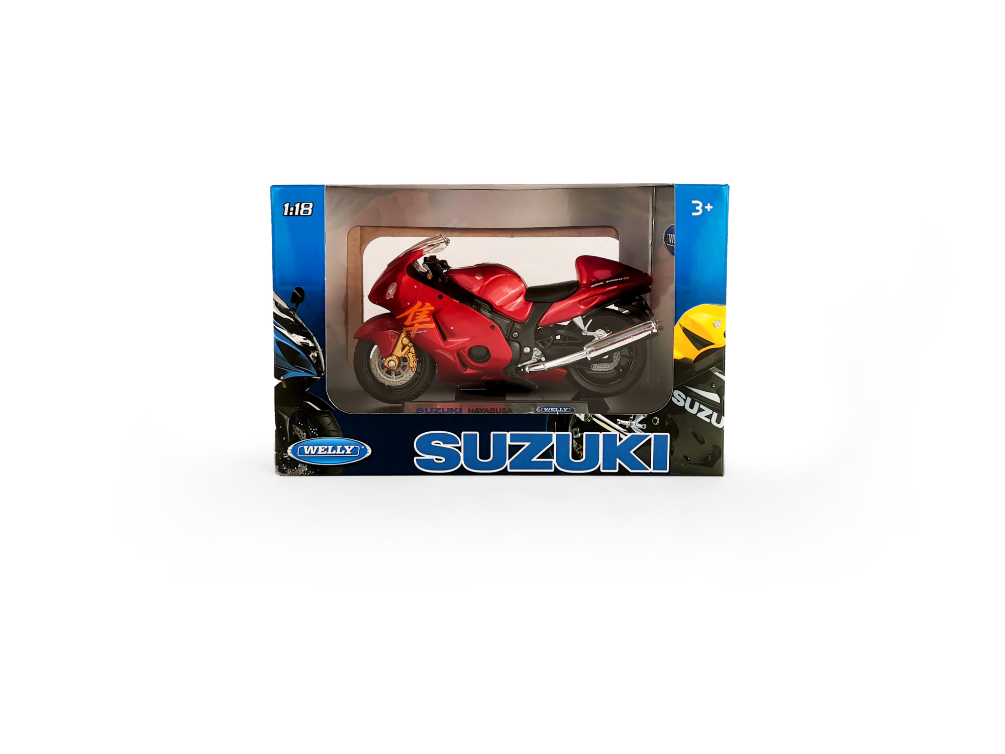 Мотоцикл WELLY 1:18 Suzuki Hayabusa, красный