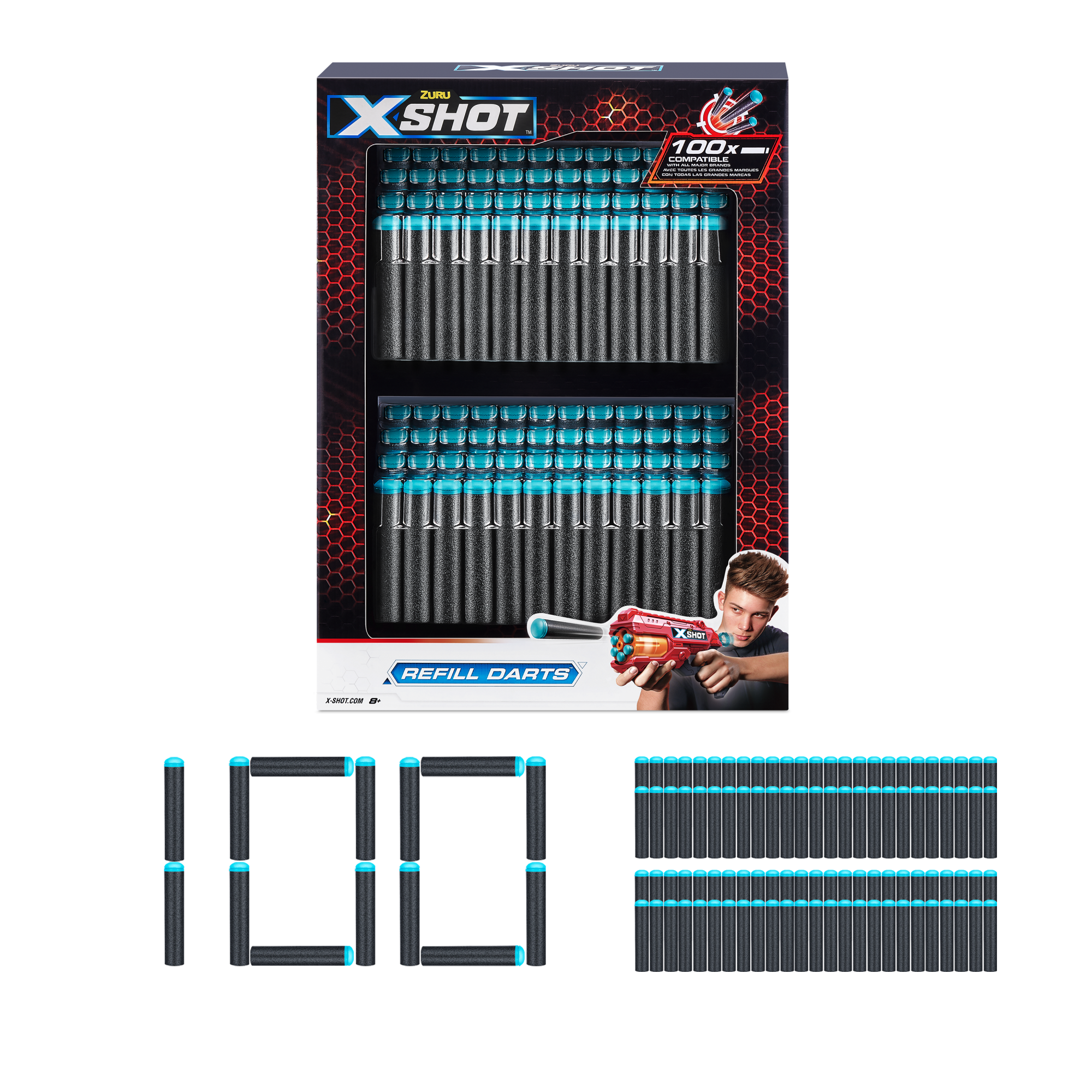 Снаряды для бластера ZURU X-Shot EXCEL, 100шт.