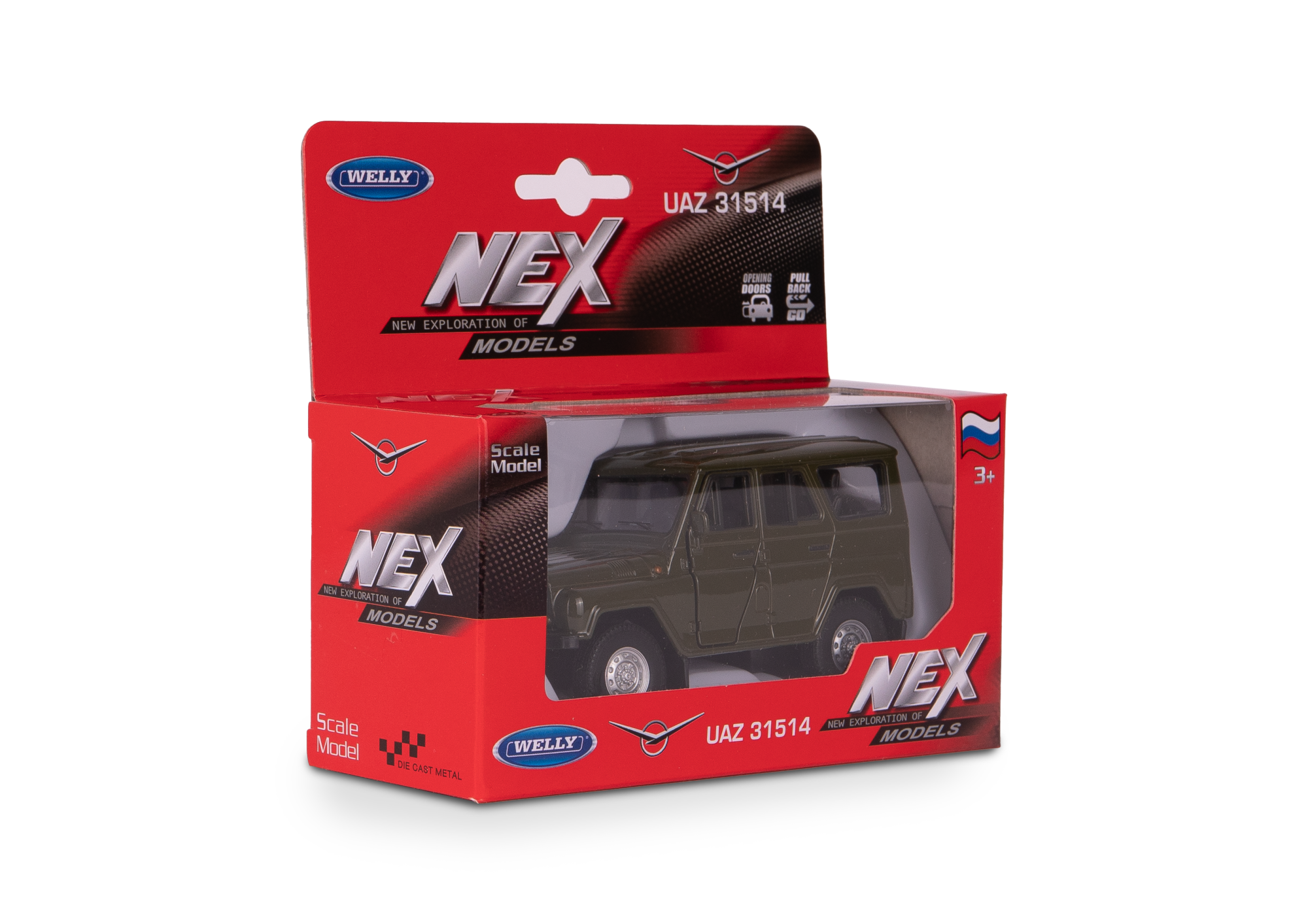 Машинка WELLY 1:38 УАЗ-31514, пруж. мех., цвет в асс.