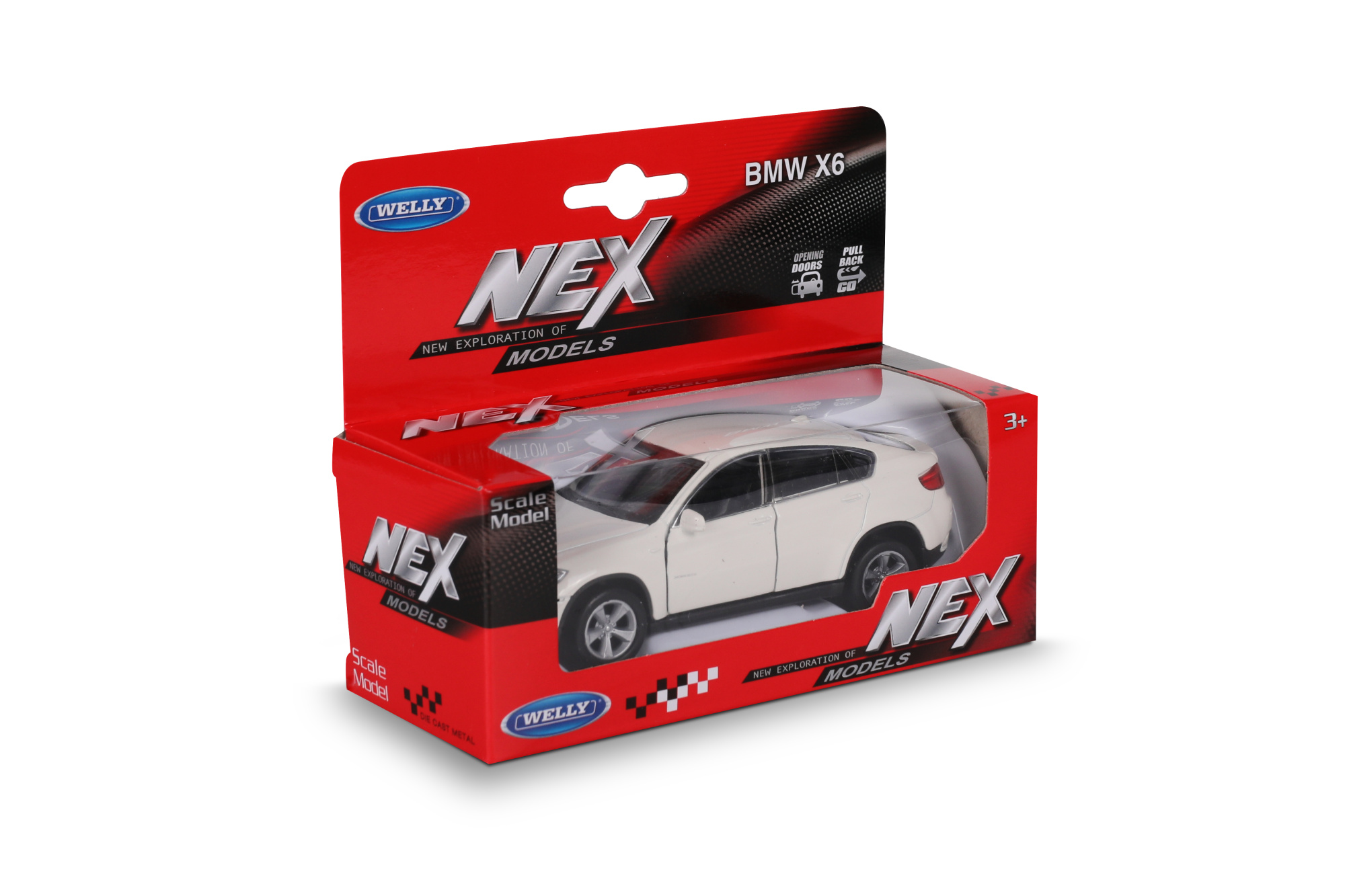 Машинка WELLY 1:38 BMW X6, пруж. мех., цвет в асс.